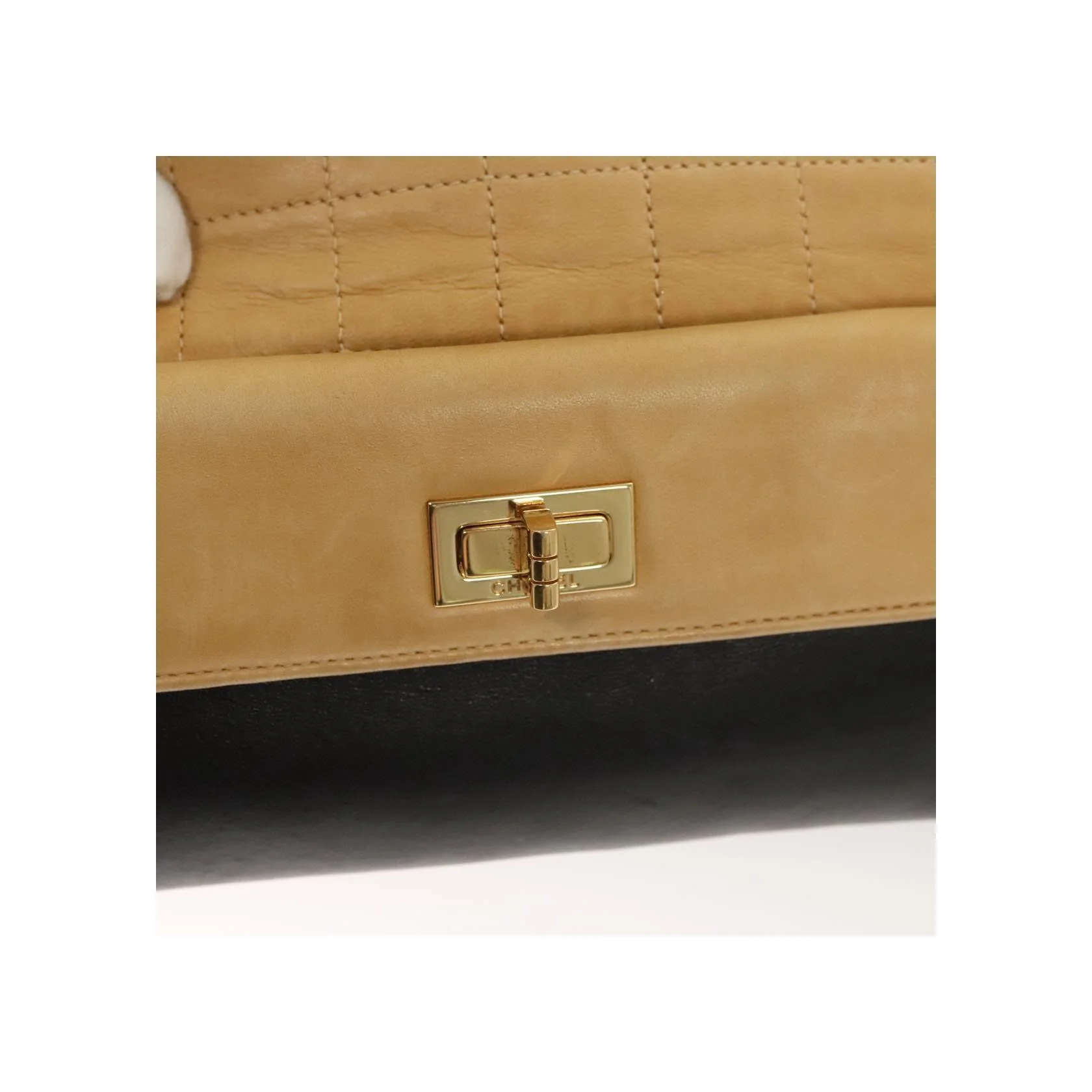 Sac À Main Chanel Chocolate Bar Cc - Beige - Image 19