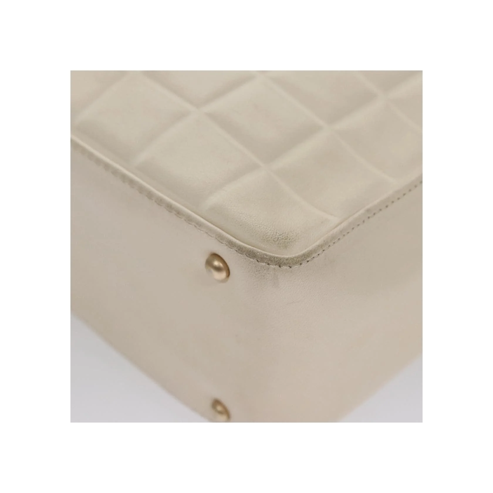 Sac À Bandoulière Chanel Chocolate Bar Cc - White - Image 10