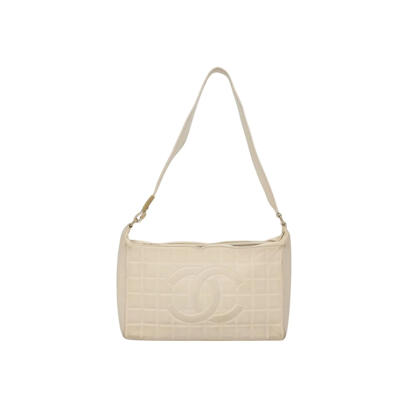 Sac À Bandoulière Chanel Chocolate Bar Cc - White - Image 18