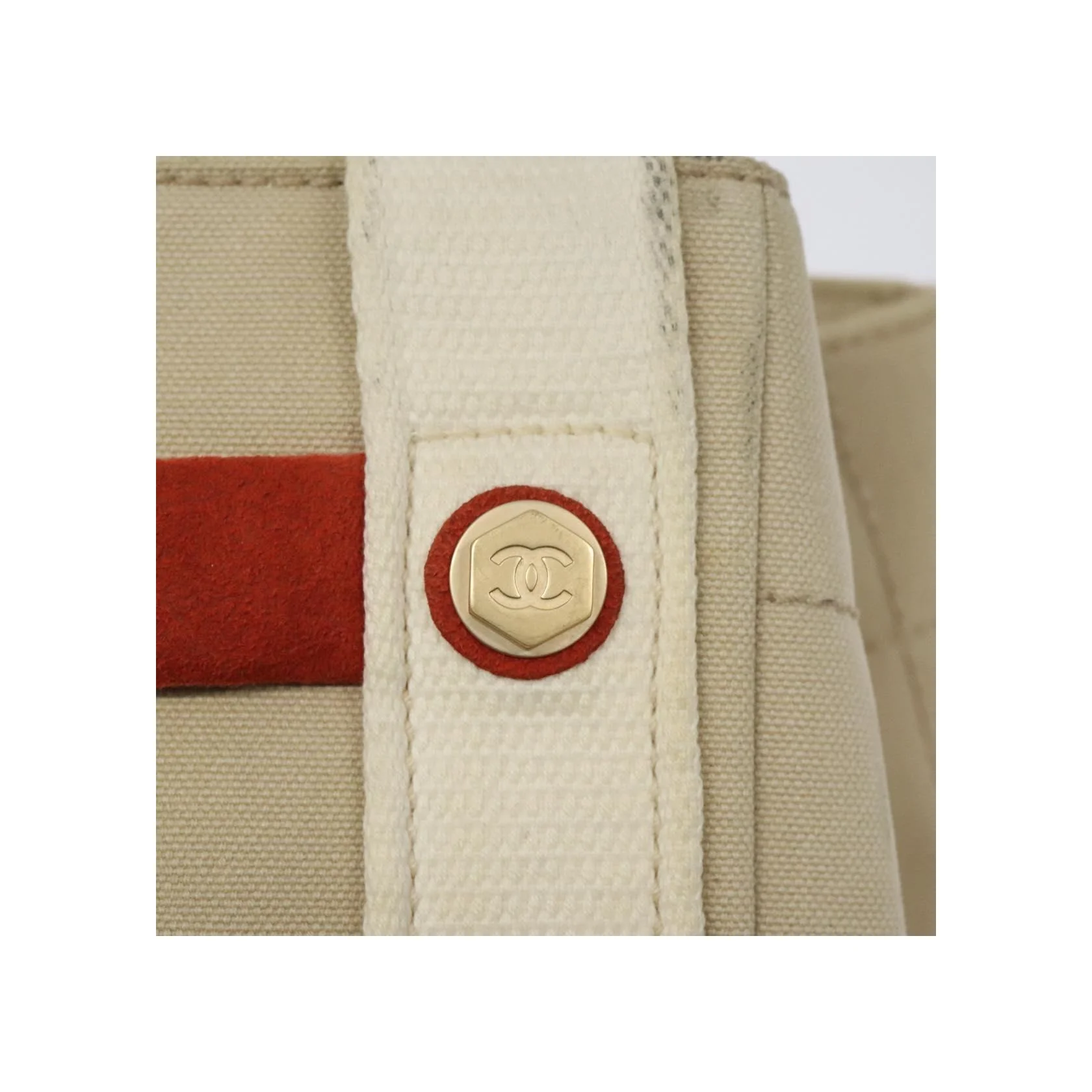 Sac À Main Chanel Chocolate Bar Coco Mark - Beige - Image 13