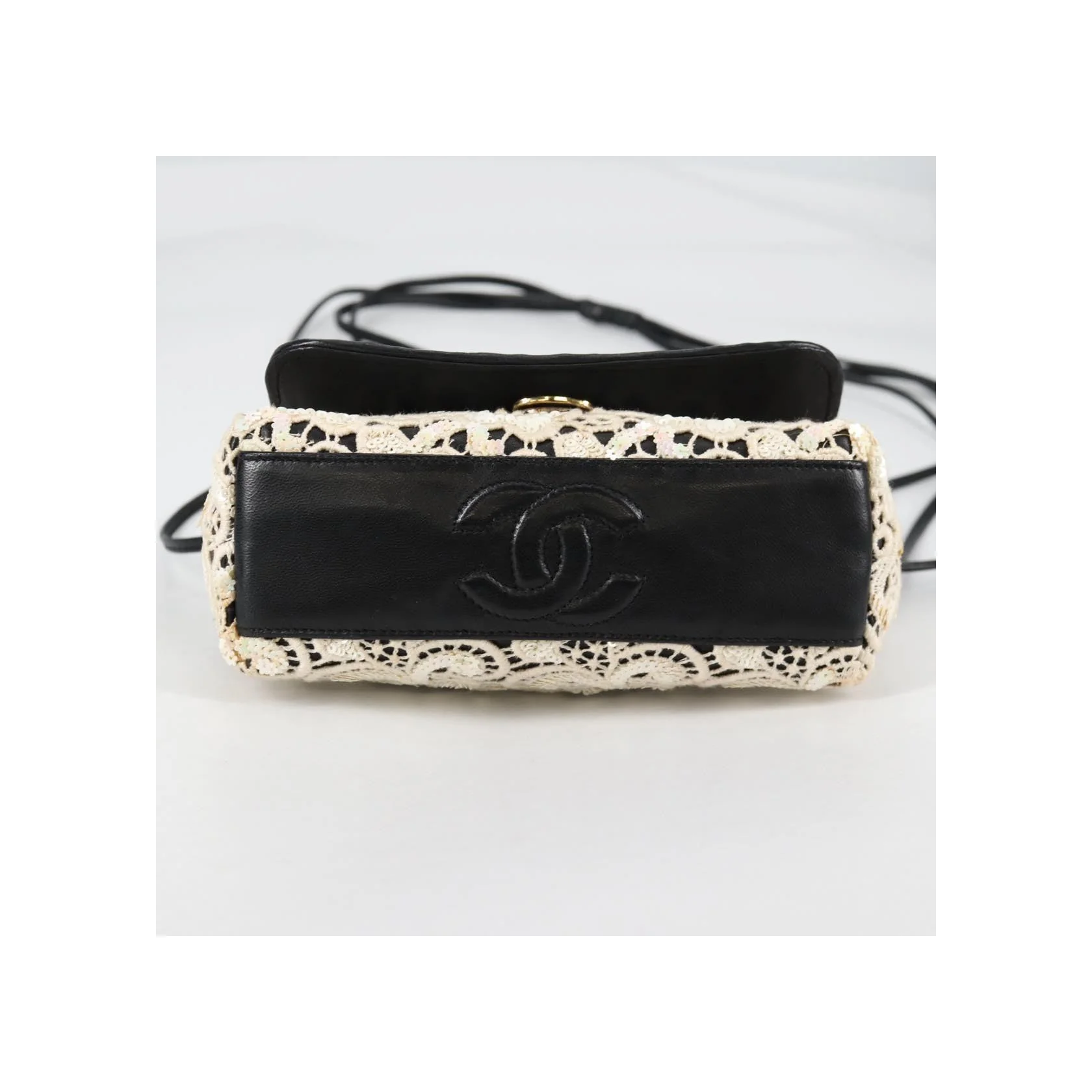 Sac À Rabat Floral Chanel Cc - White - Image 11
