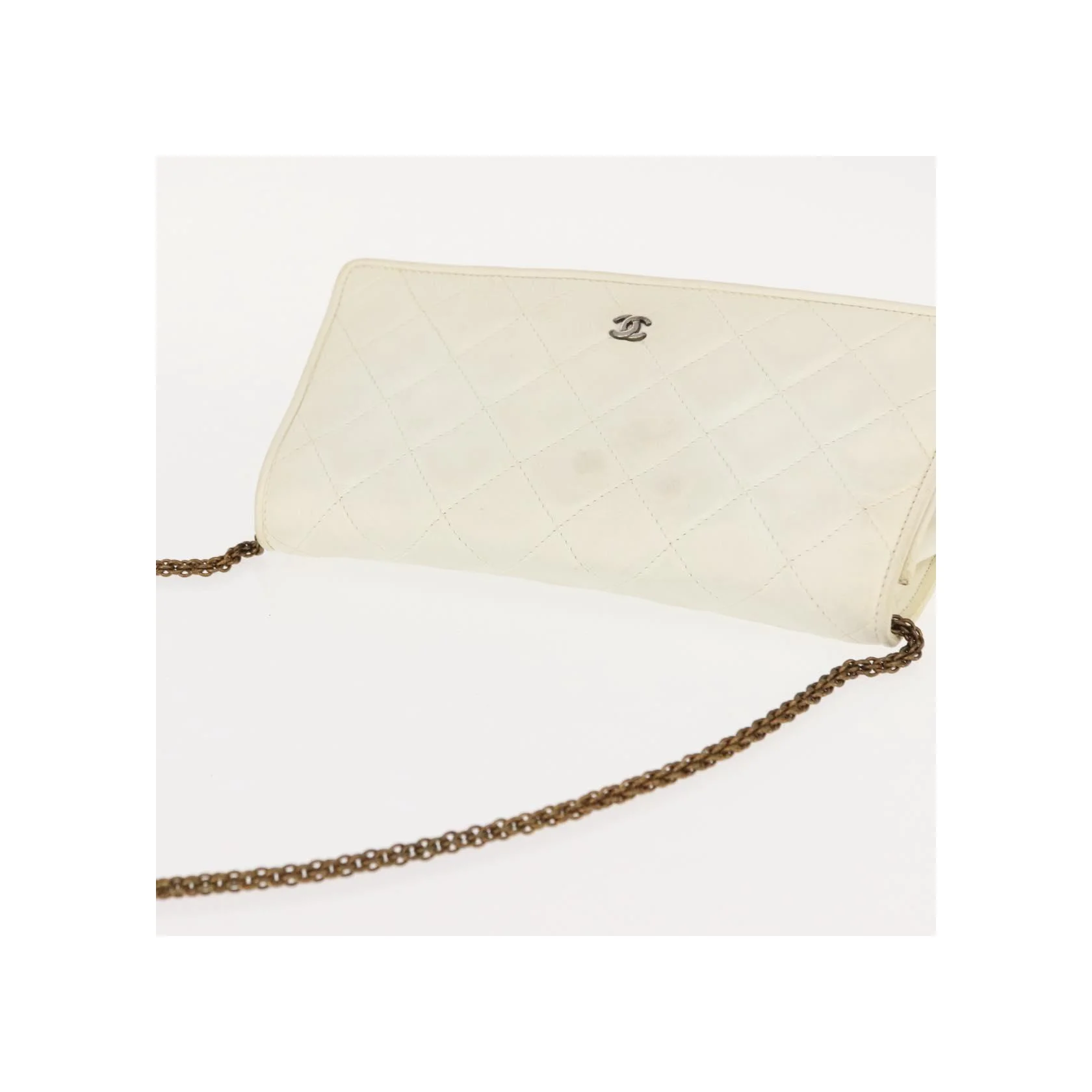 Grand Portefeuille À Rabat Chaîne Chanel - White - Image 14