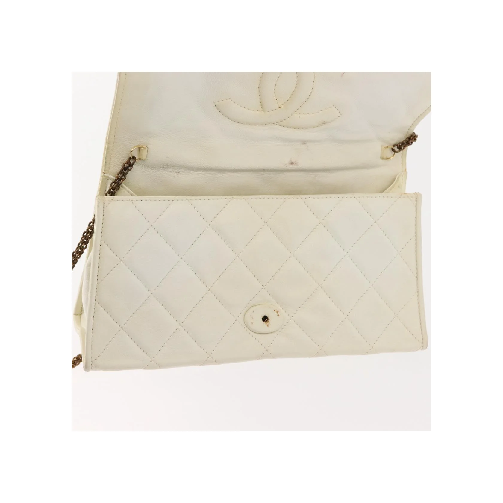 Grand Portefeuille À Rabat Chaîne Chanel - White - Image 19