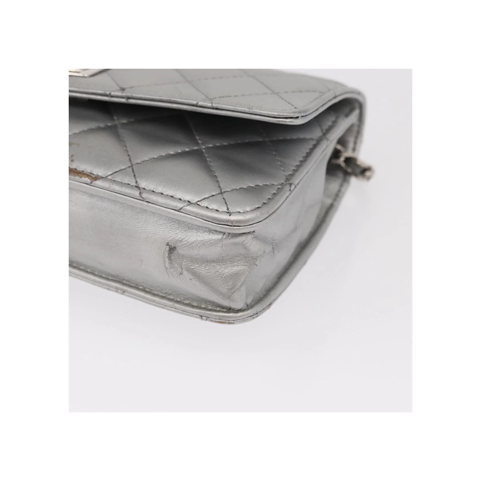 Portefeuille Chanel Reissue 2.55 Chaîne - Silver - Image 10