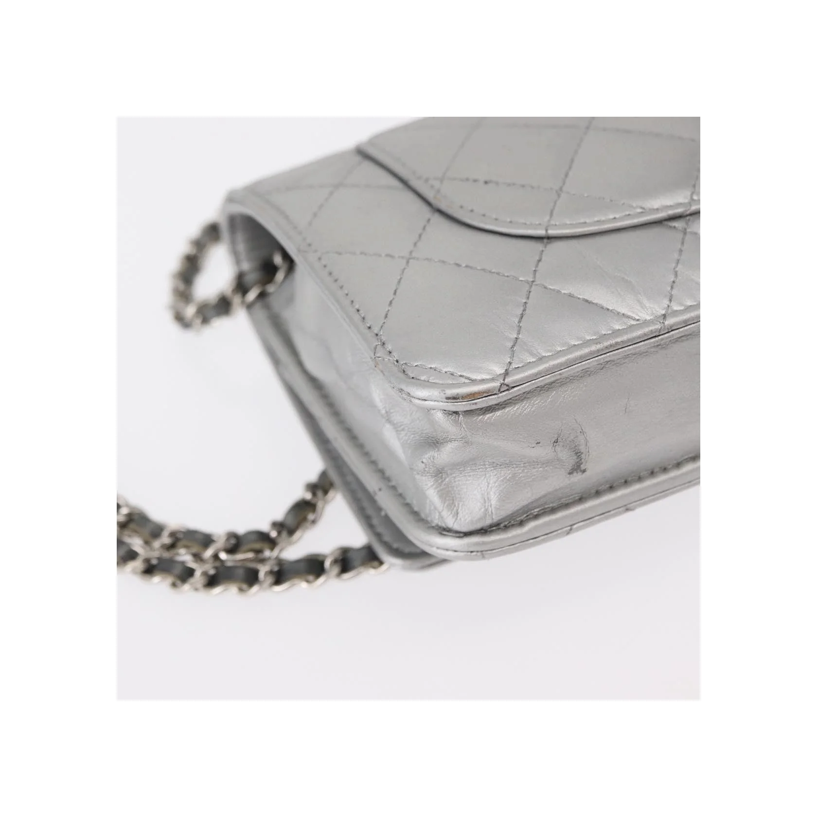 Portefeuille Chanel Reissue 2.55 Chaîne - Silver - Image 11