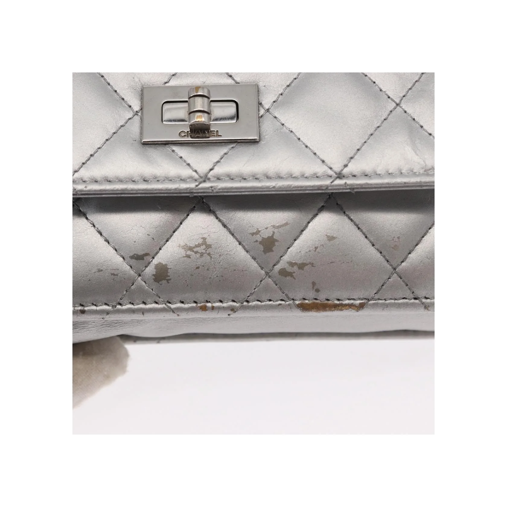 Portefeuille Chanel Reissue 2.55 Chaîne - Silver - Image 16