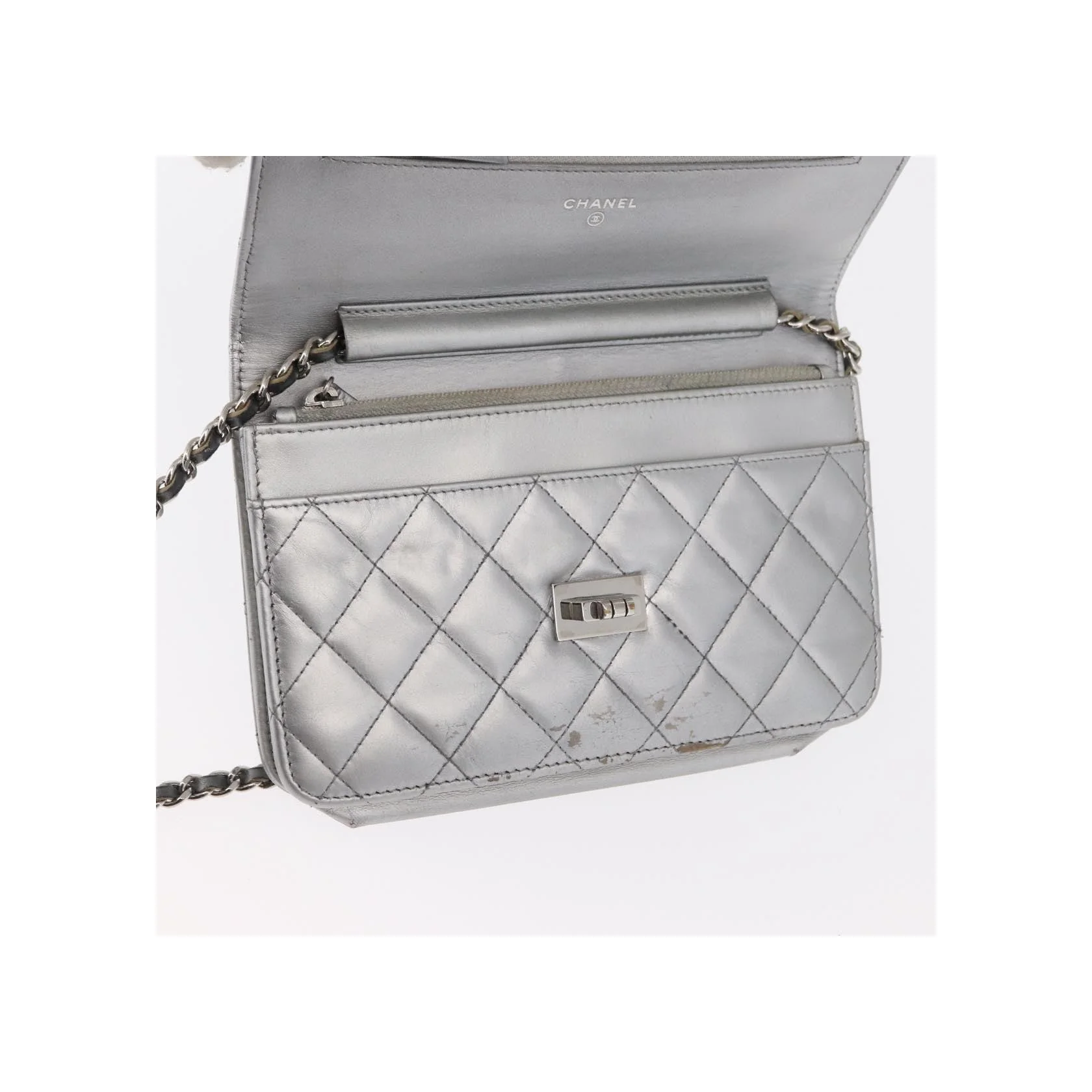 Portefeuille Chanel Reissue 2.55 Chaîne - Silver - Image 17