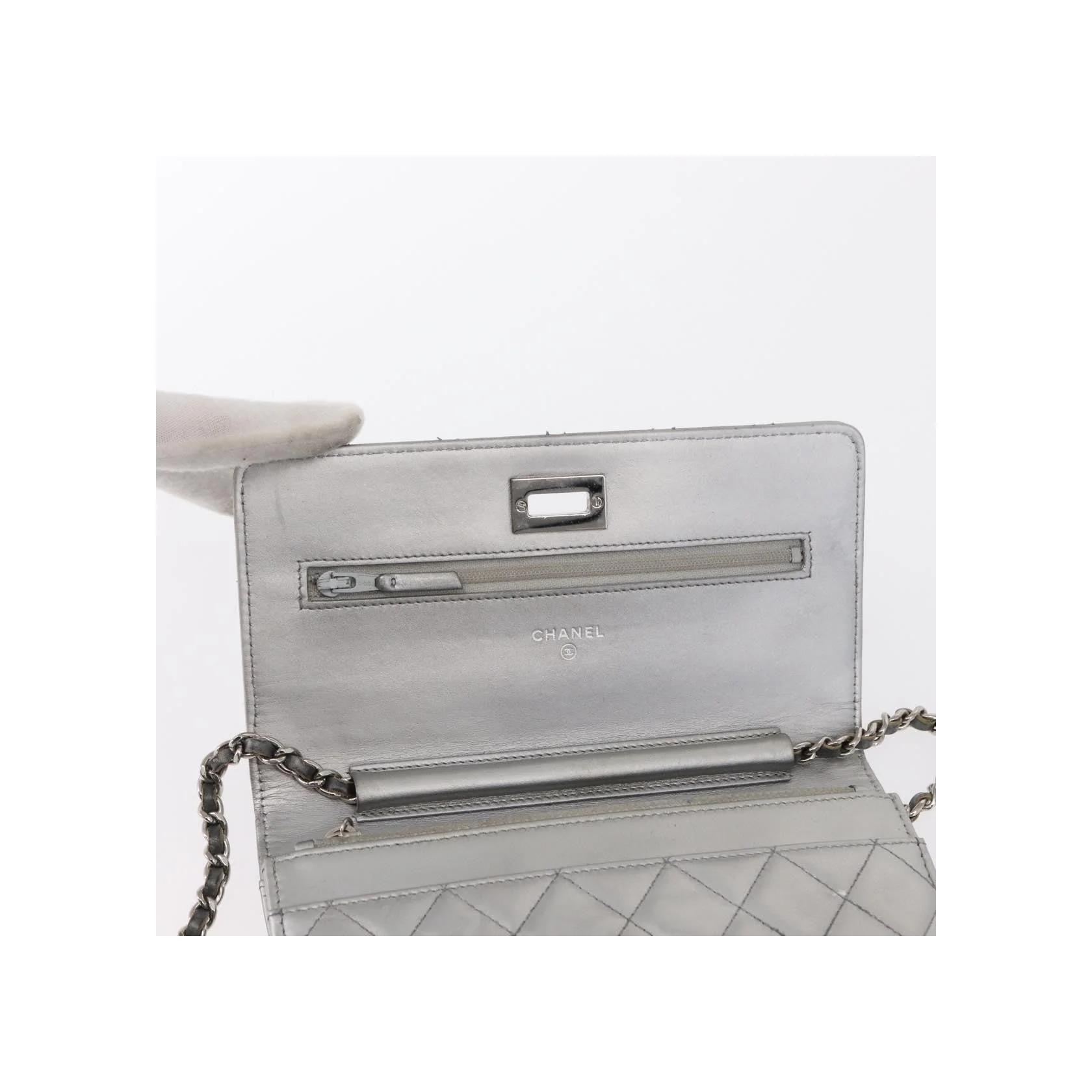 Portefeuille Chanel Reissue 2.55 Chaîne - Silver - Image 20