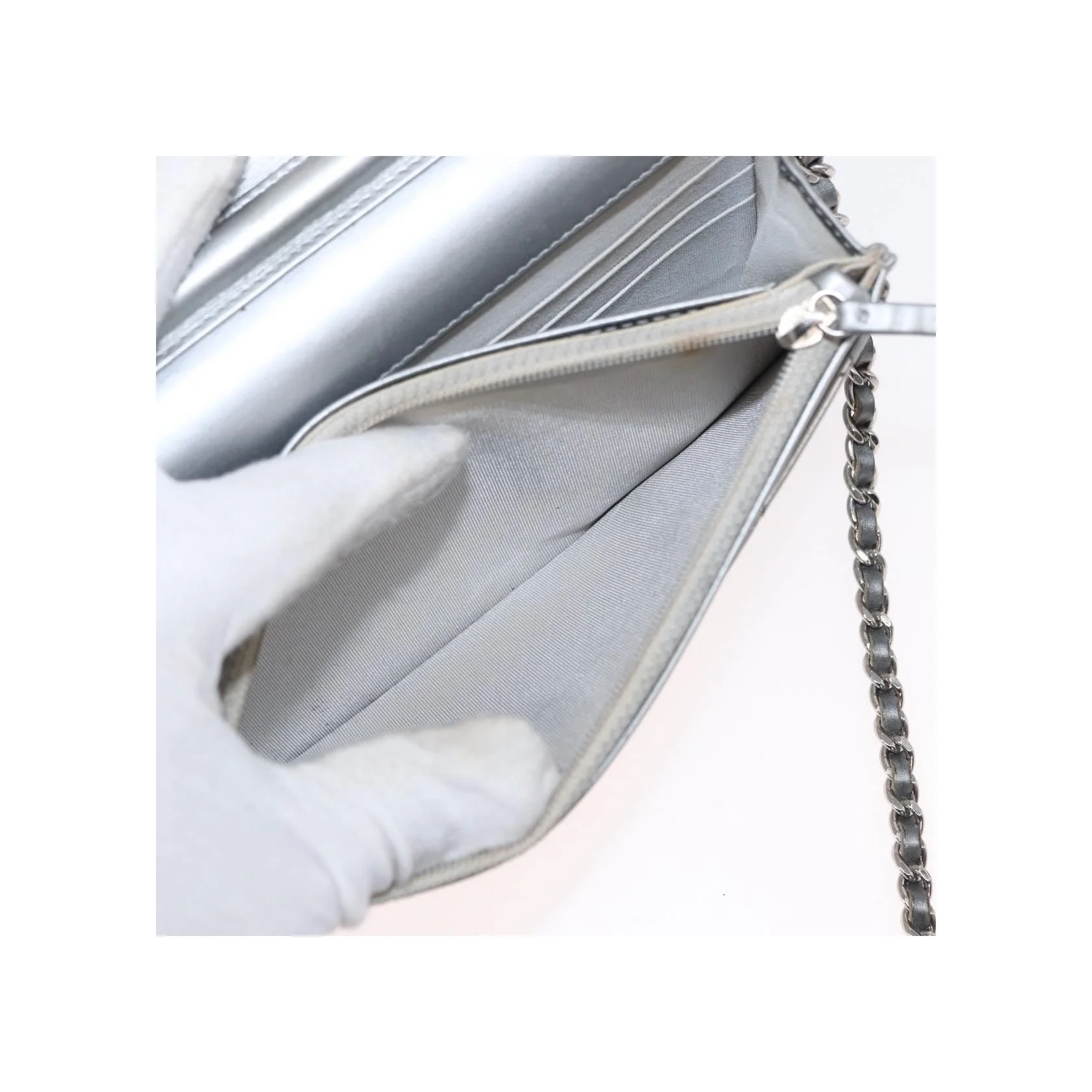 Portefeuille Chanel Reissue 2.55 Chaîne - Silver - Image 24