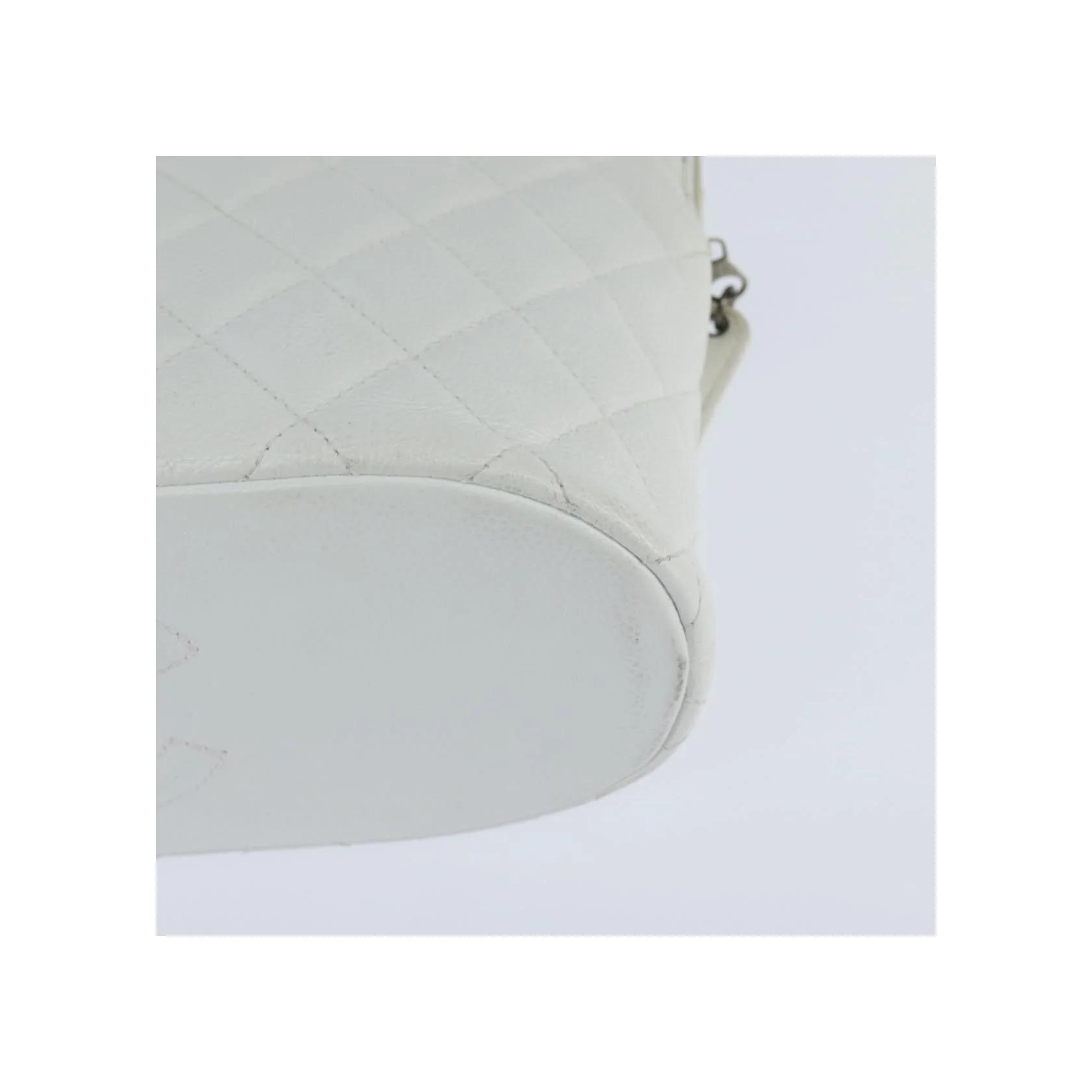 Sac Bowler Zippé Chanel Vintage Cc - White - Image 11