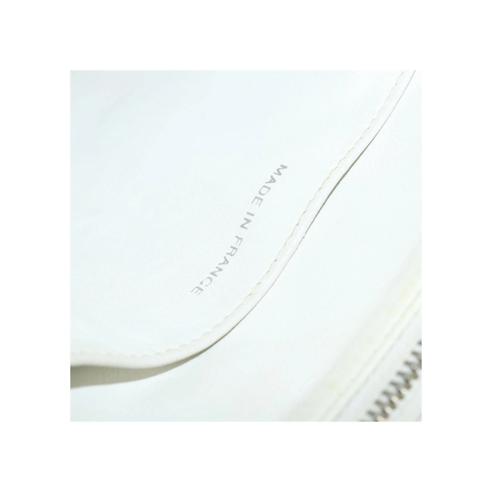 Sac Bowler Zippé Chanel Vintage Cc - White - Image 17