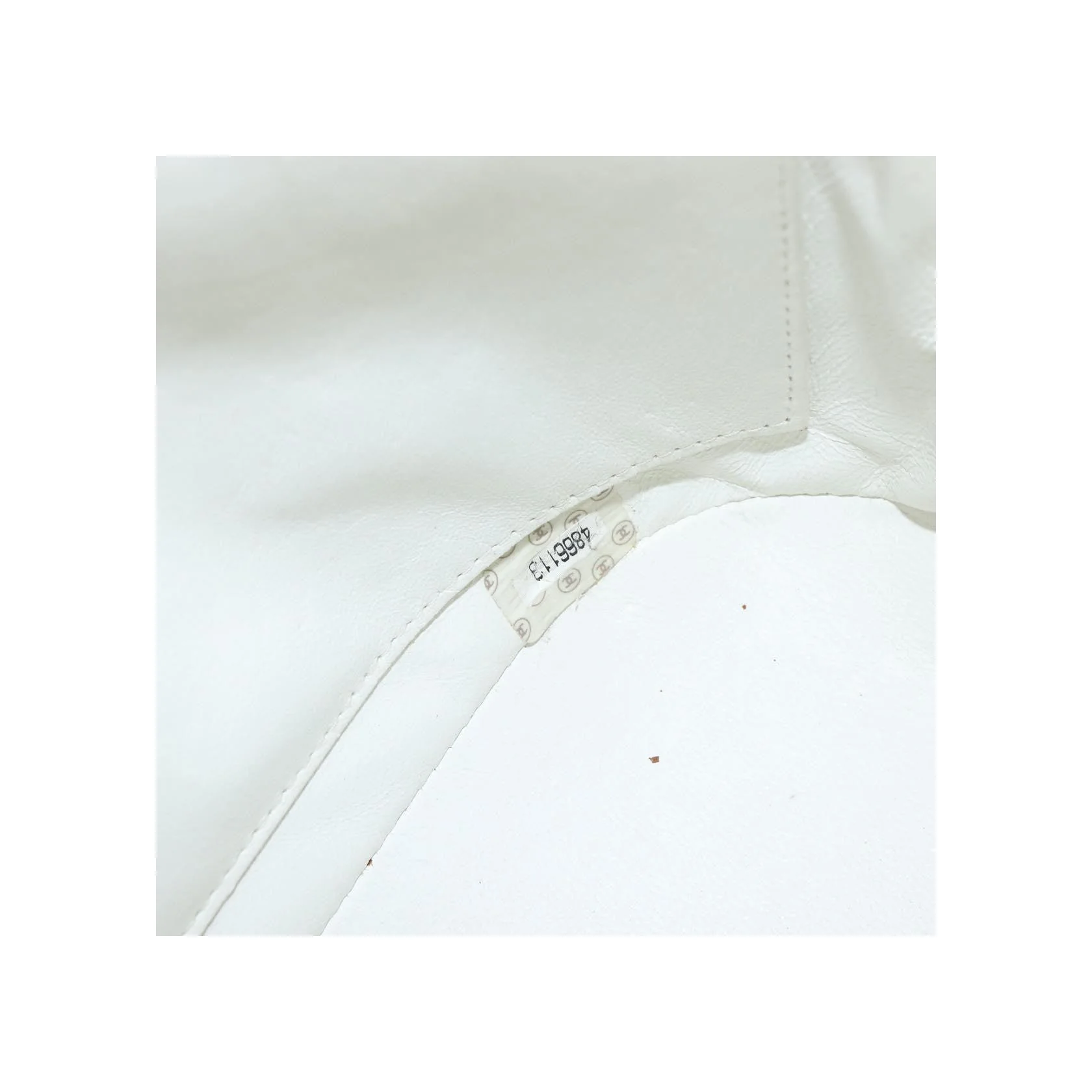 Sac Bowler Zippé Chanel Vintage Cc - White - Image 7