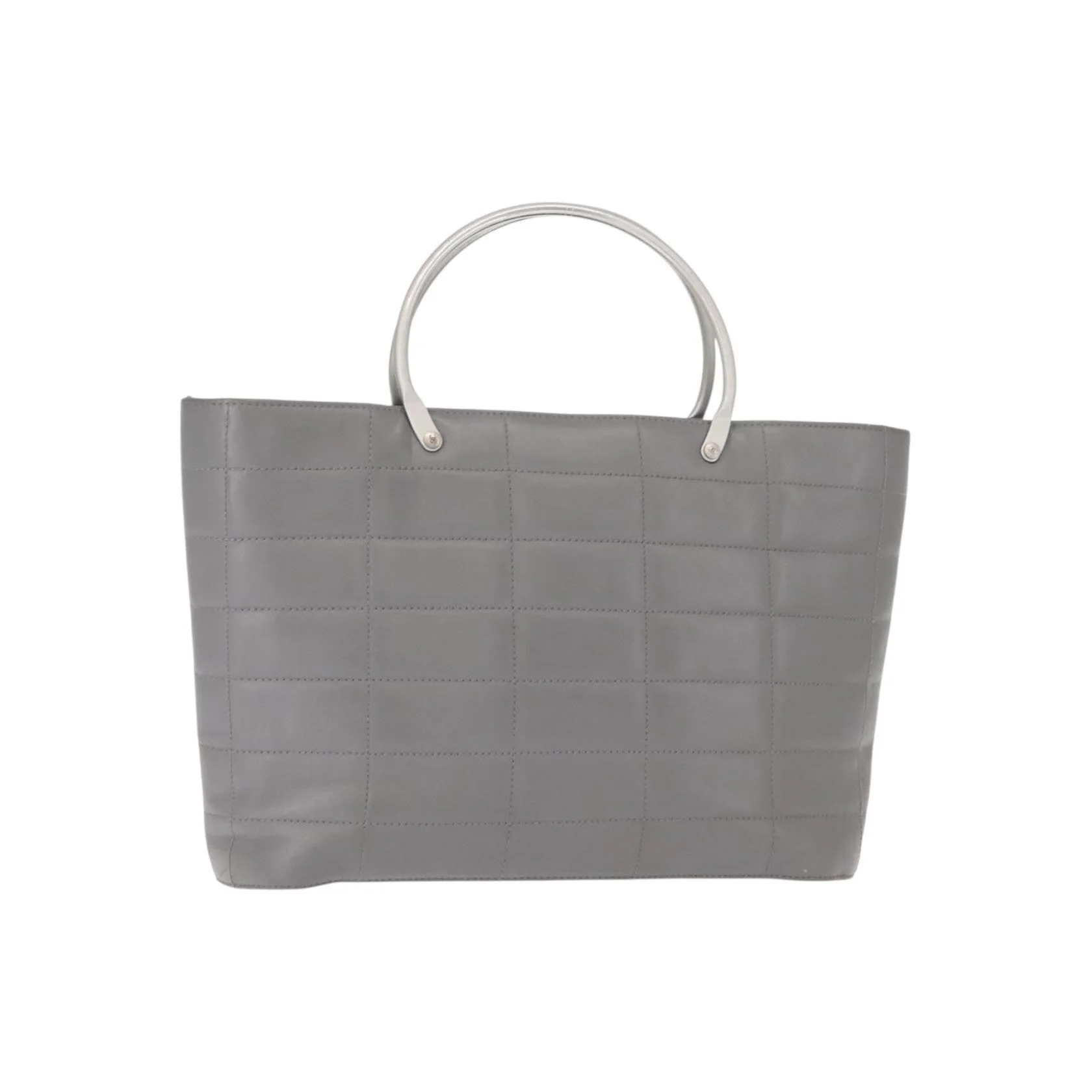 Tote Bag Chanel Vintage Chocolate Bar Metal Ring - Gray - Image 23