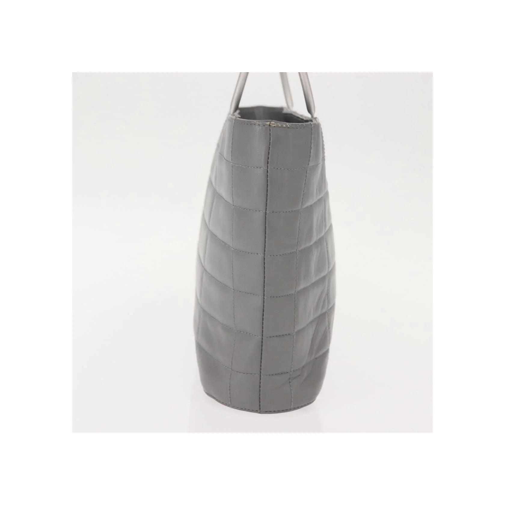 Tote Bag Chanel Vintage Chocolate Bar Metal Ring - Gray - Image 3