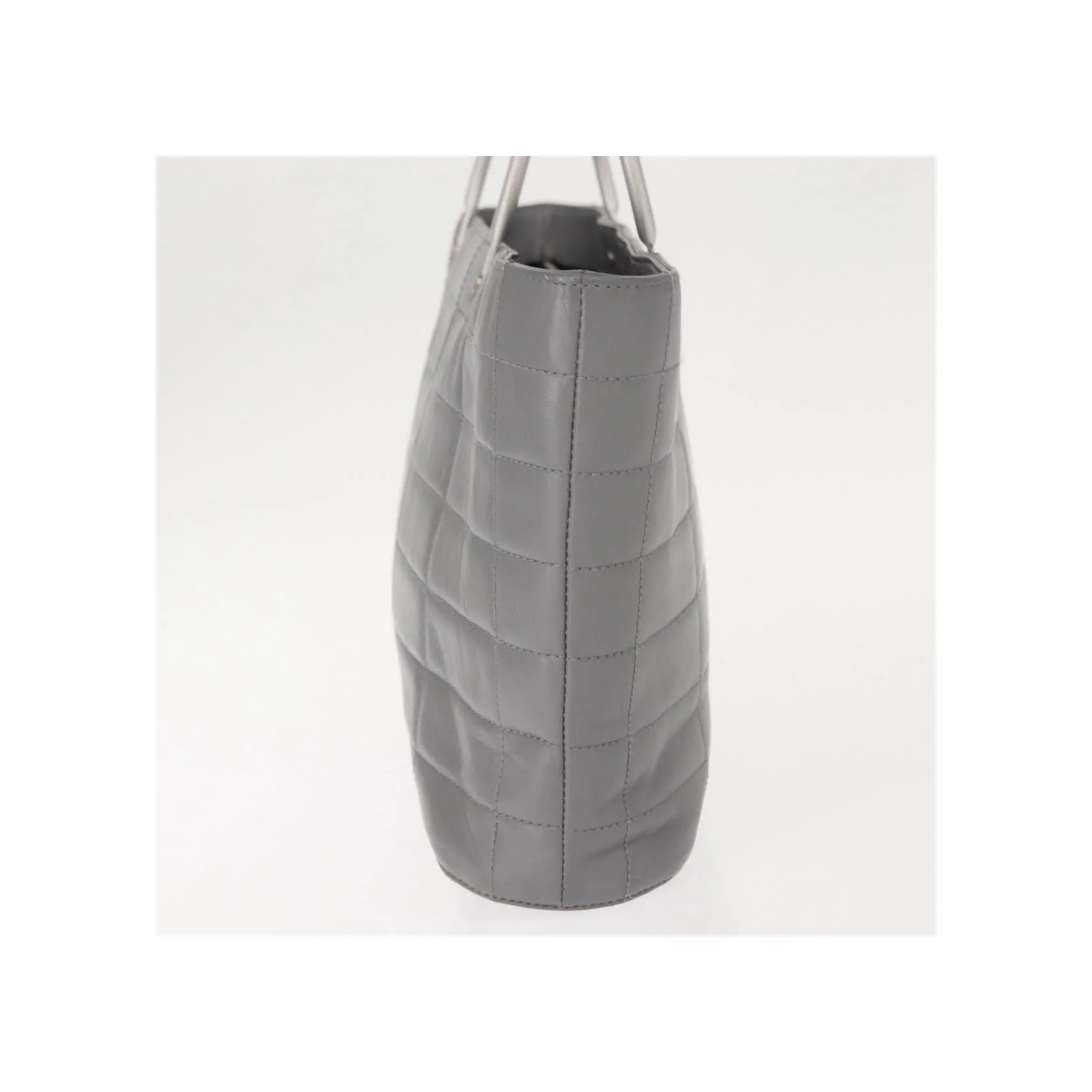 Tote Bag Chanel Vintage Chocolate Bar Metal Ring - Gray - Image 4