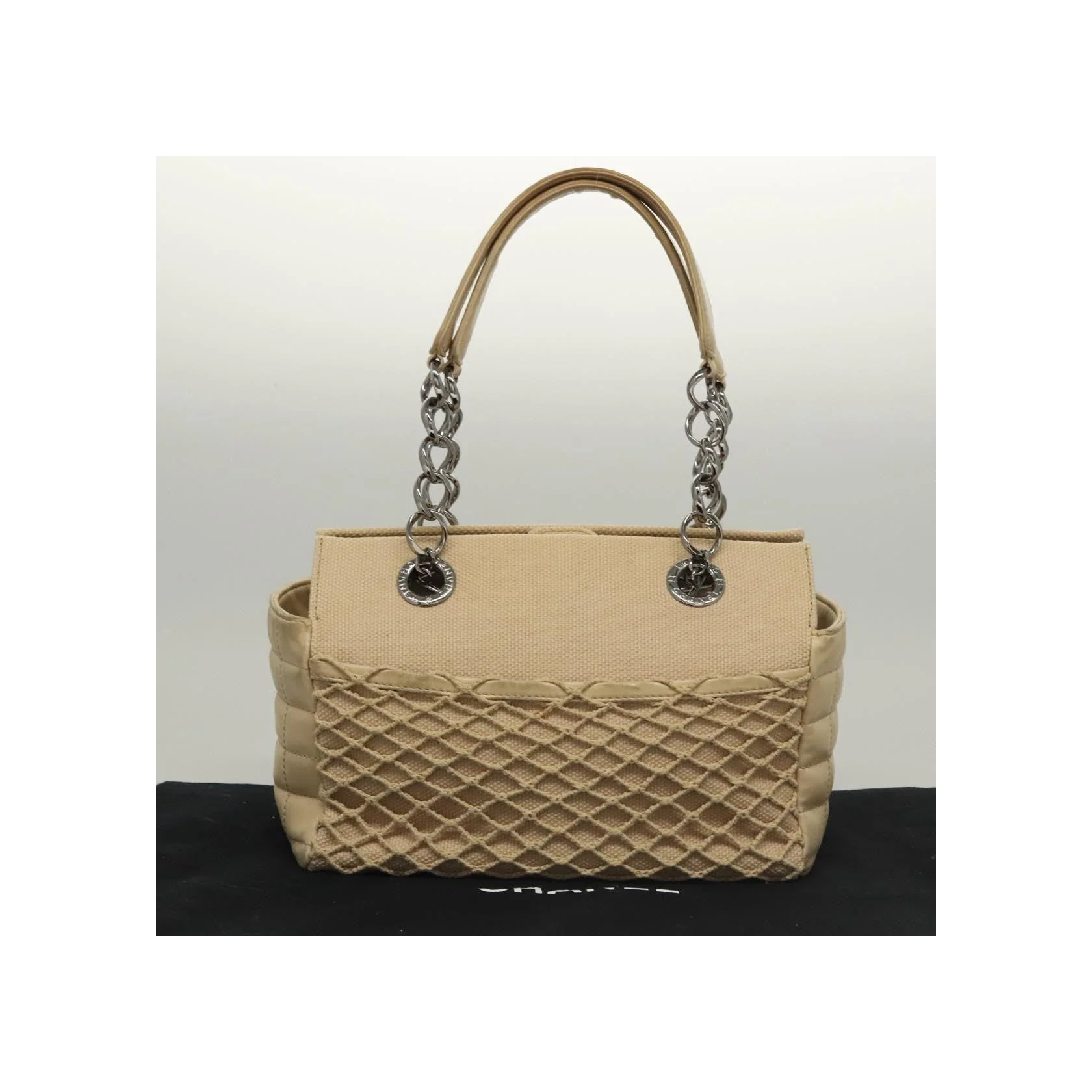 Tote Bag Chanel Vintage Chocolate Bar - Beige - Image 12