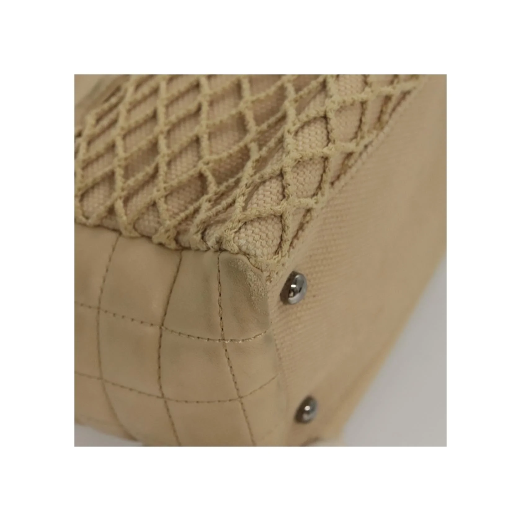 Tote Bag Chanel Vintage Chocolate Bar - Beige - Image 16