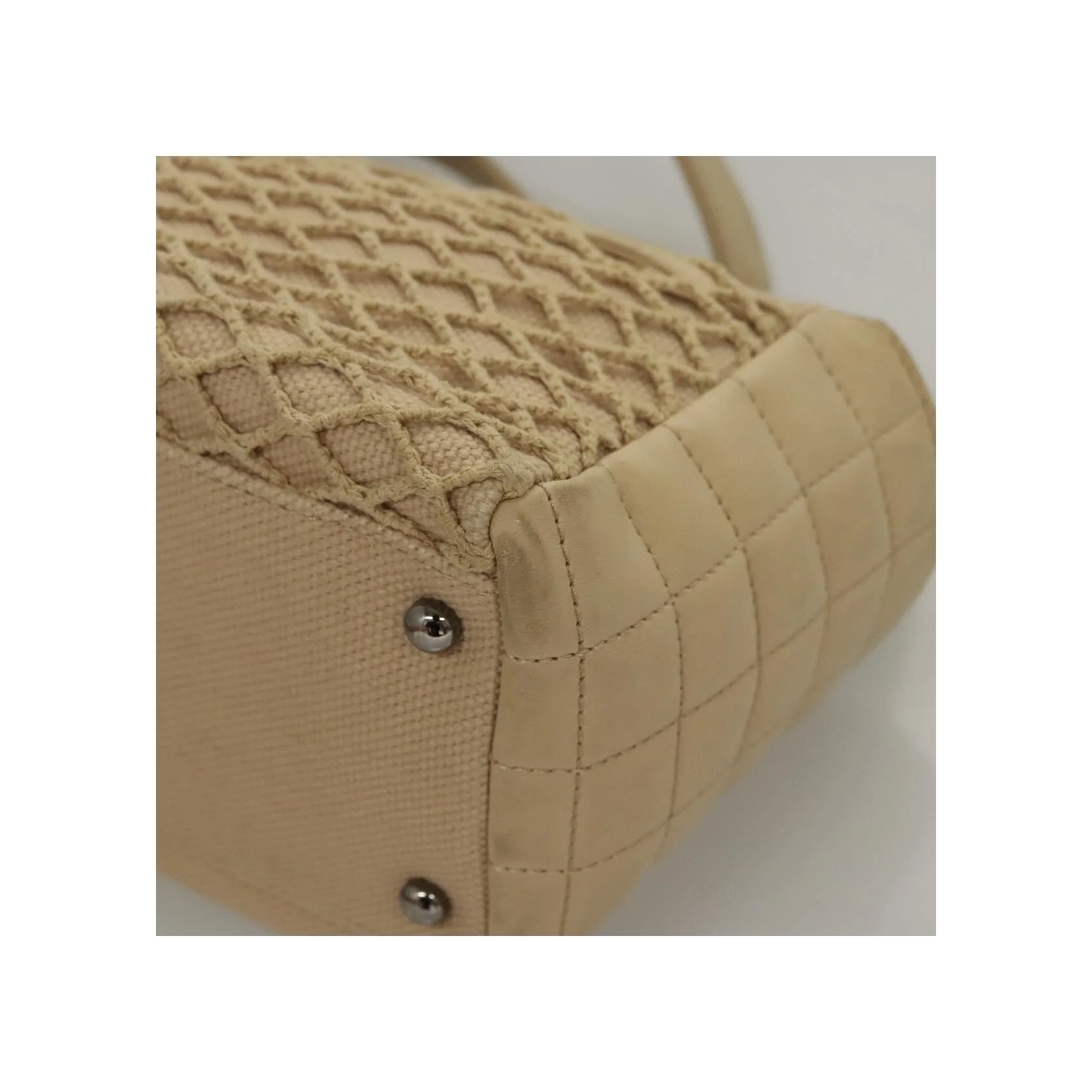 Tote Bag Chanel Vintage Chocolate Bar - Beige - Image 17