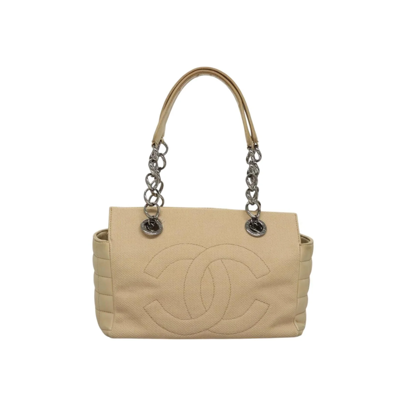 Tote Bag Chanel Vintage Chocolate Bar - Beige - Image 2