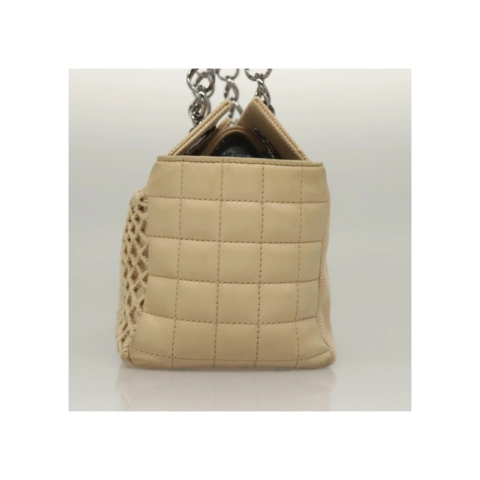 Tote Bag Chanel Vintage Chocolate Bar - Beige - Image 3