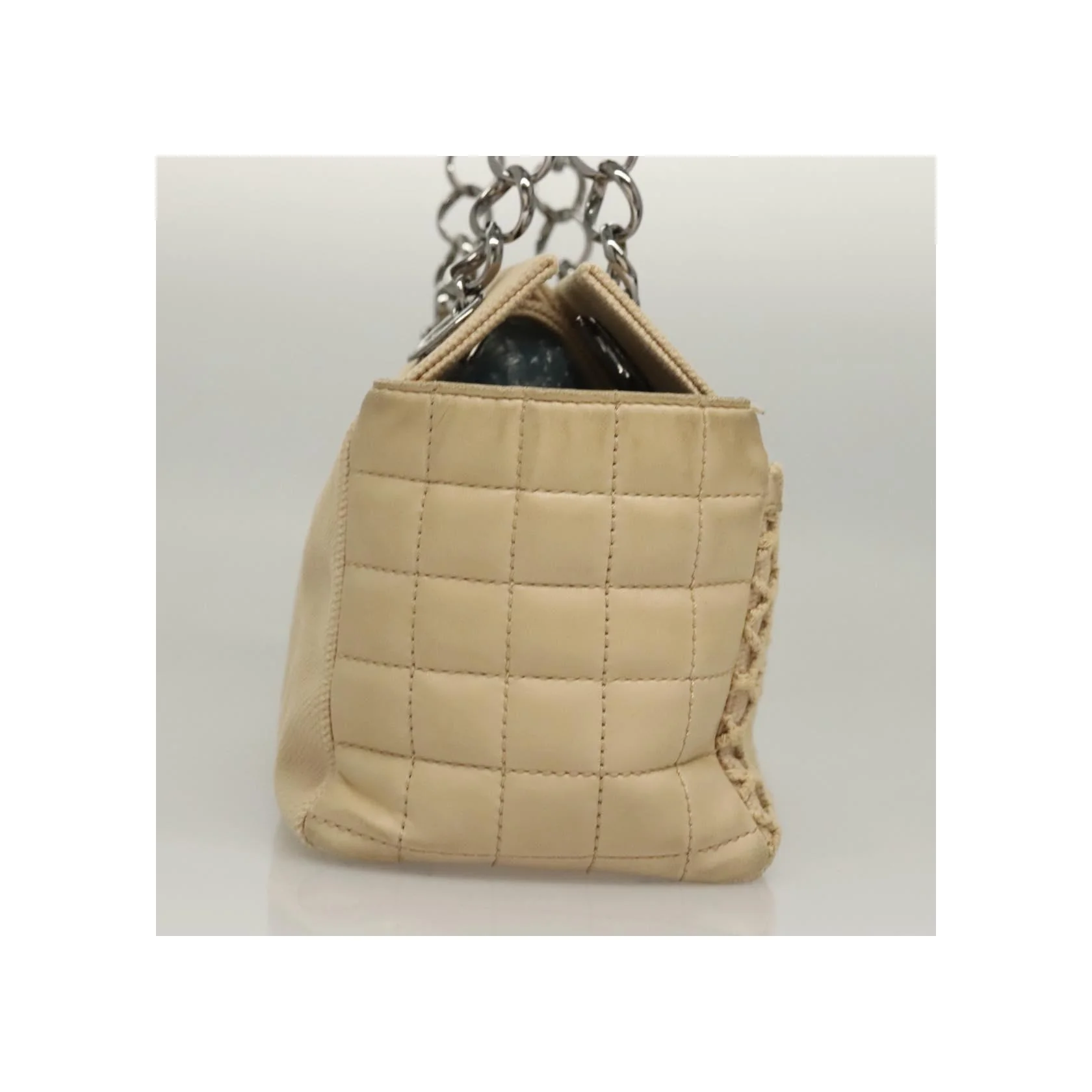 Tote Bag Chanel Vintage Chocolate Bar - Beige - Image 4