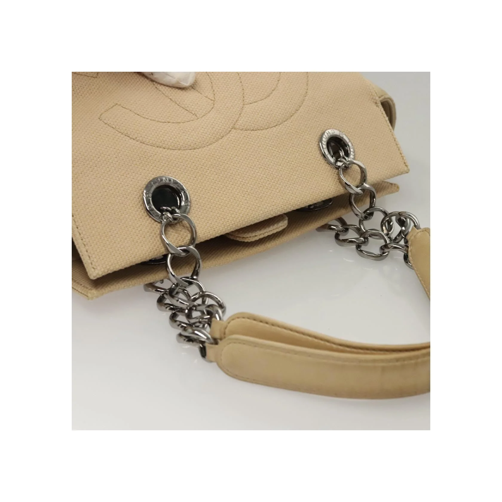 Tote Bag Chanel Vintage Chocolate Bar - Beige - Image 6