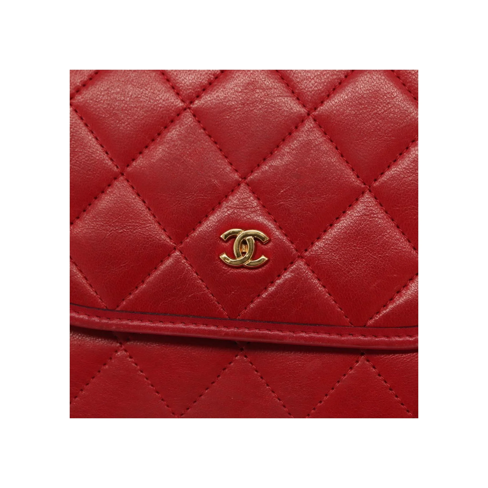 Pochette Chanel Vintage - Red - Image 12