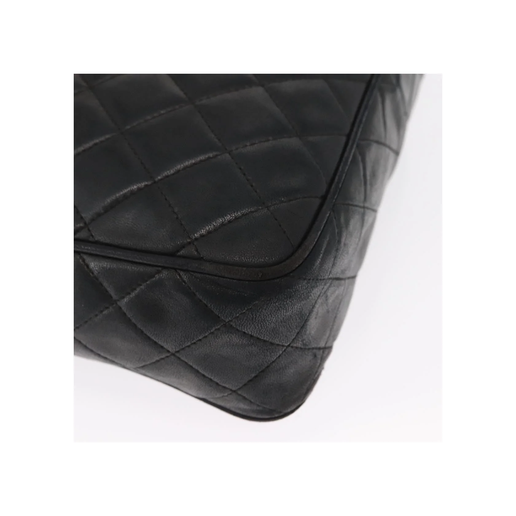 Sac Caméra À Poche Avant Chanel Vintage - Black - Image 10