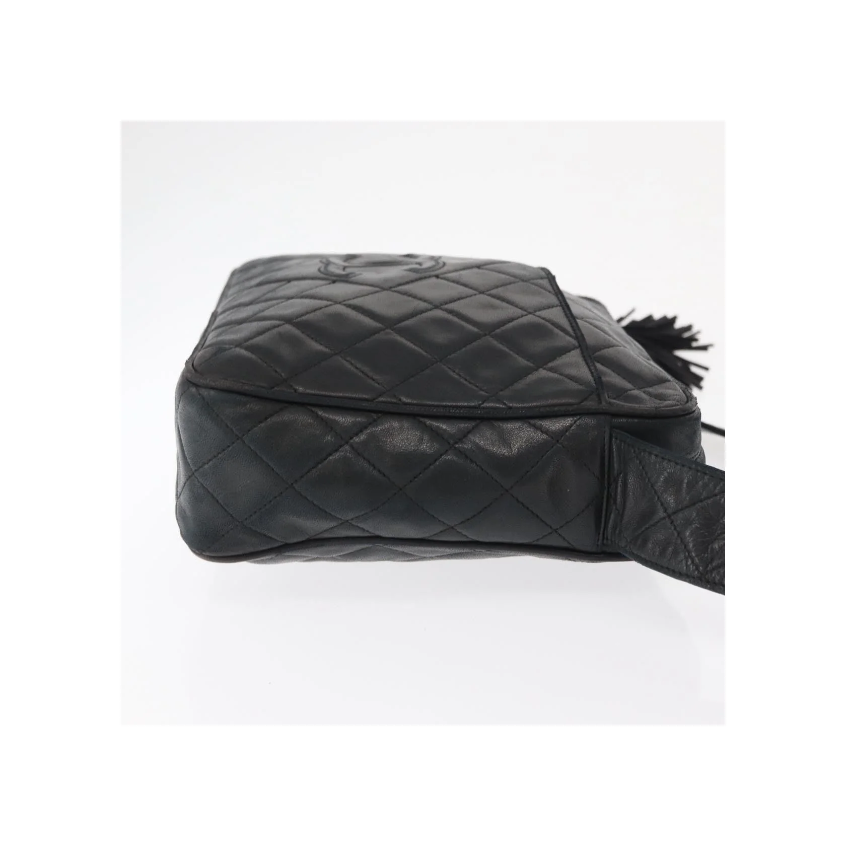 Sac Caméra À Poche Avant Chanel Vintage - Black - Image 4