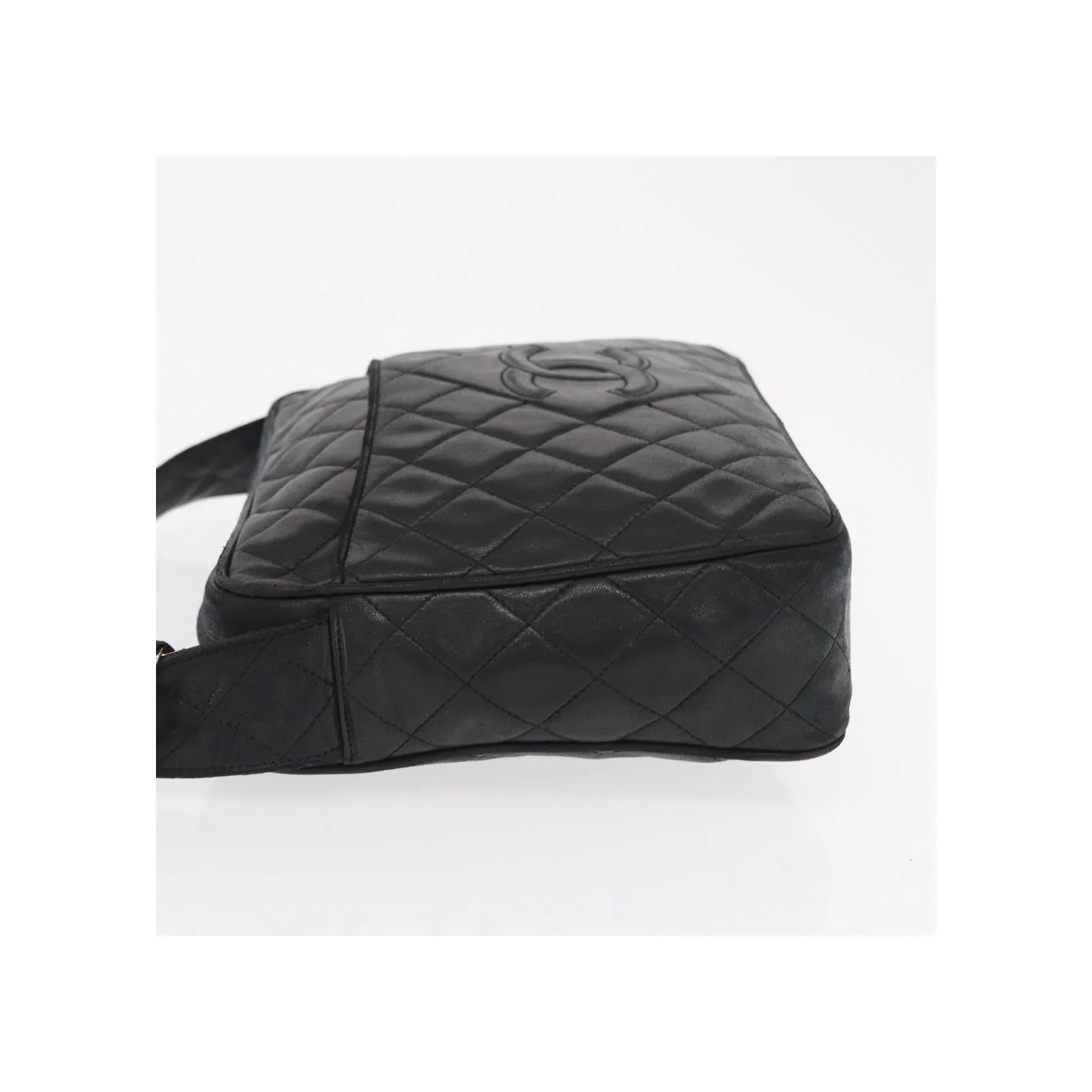 Sac Caméra À Poche Avant Chanel Vintage - Black - Image 5