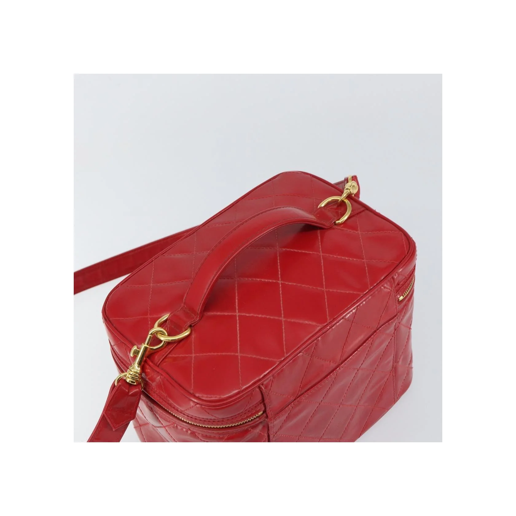 Vanity Case Chanel Vintage - Red - Image 8