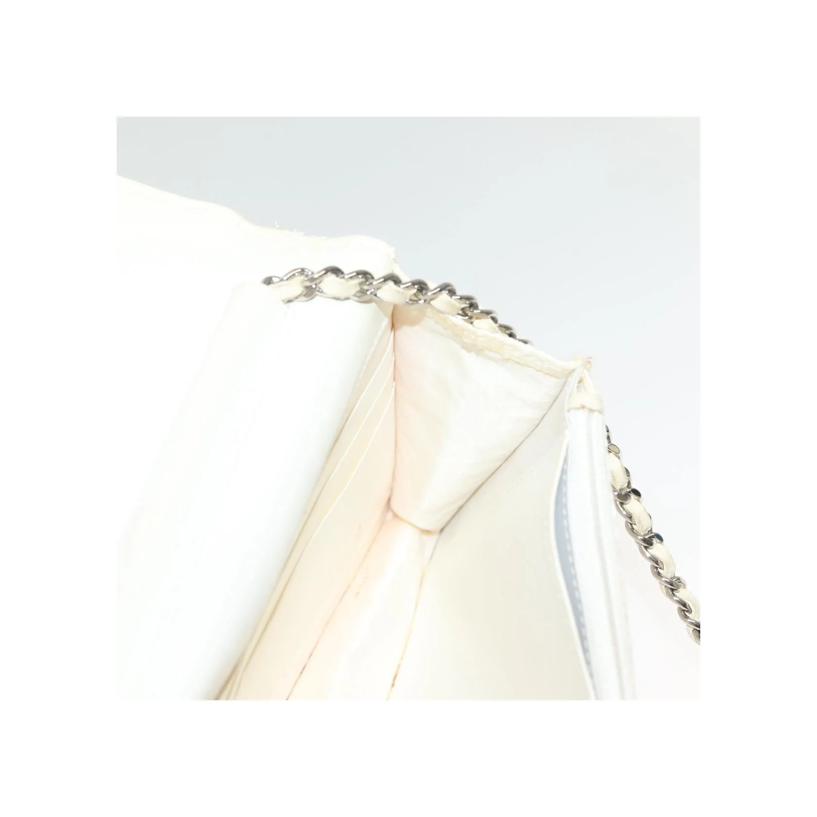 Portefeuille À Chaîne Chanel - White - Image 20