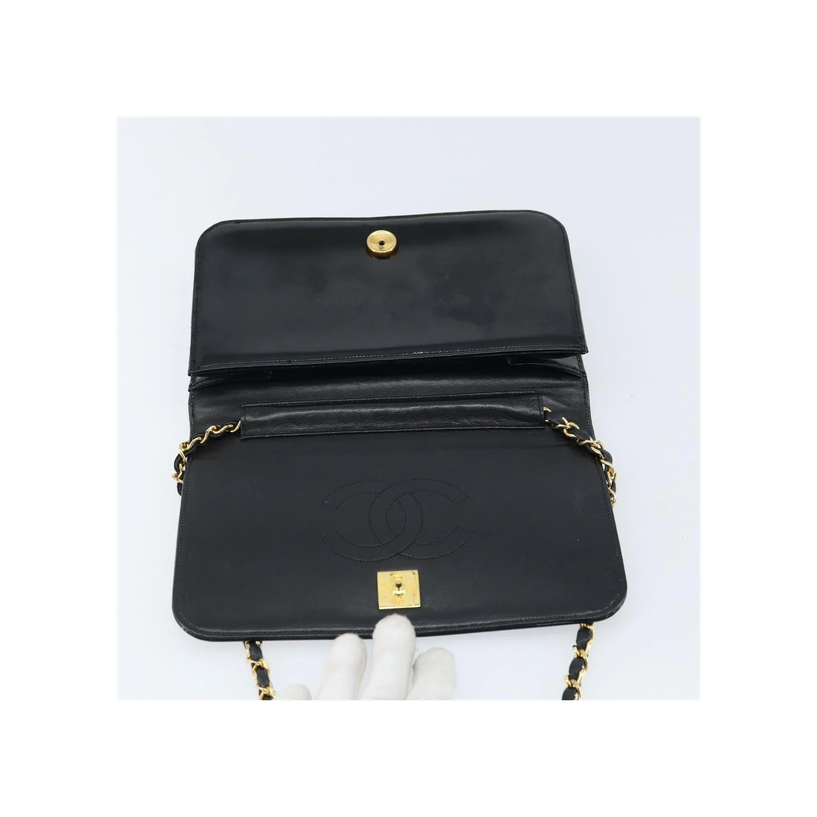 Portefeuille À Chaîne Chanel - Black - Image 10
