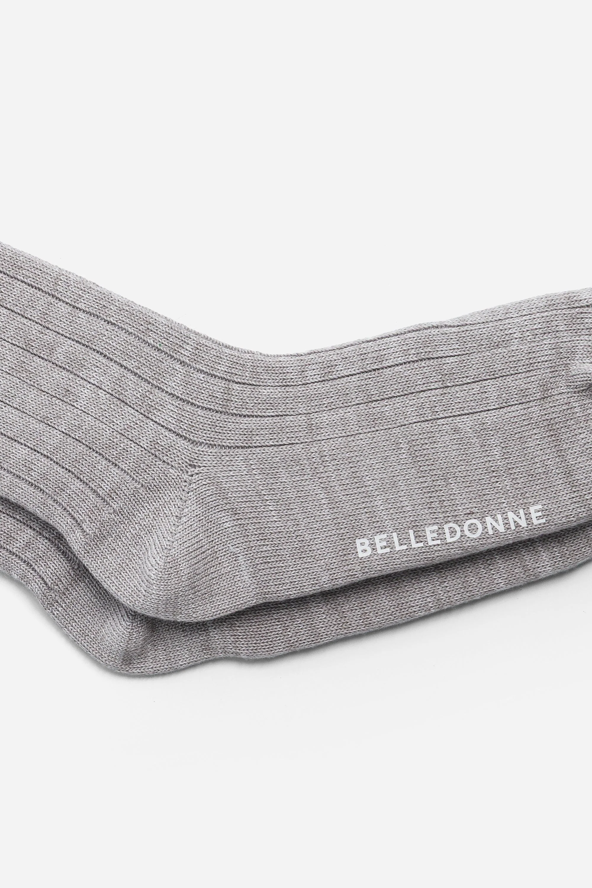 Chaussettes texturées double bandes - Gris - Image 3