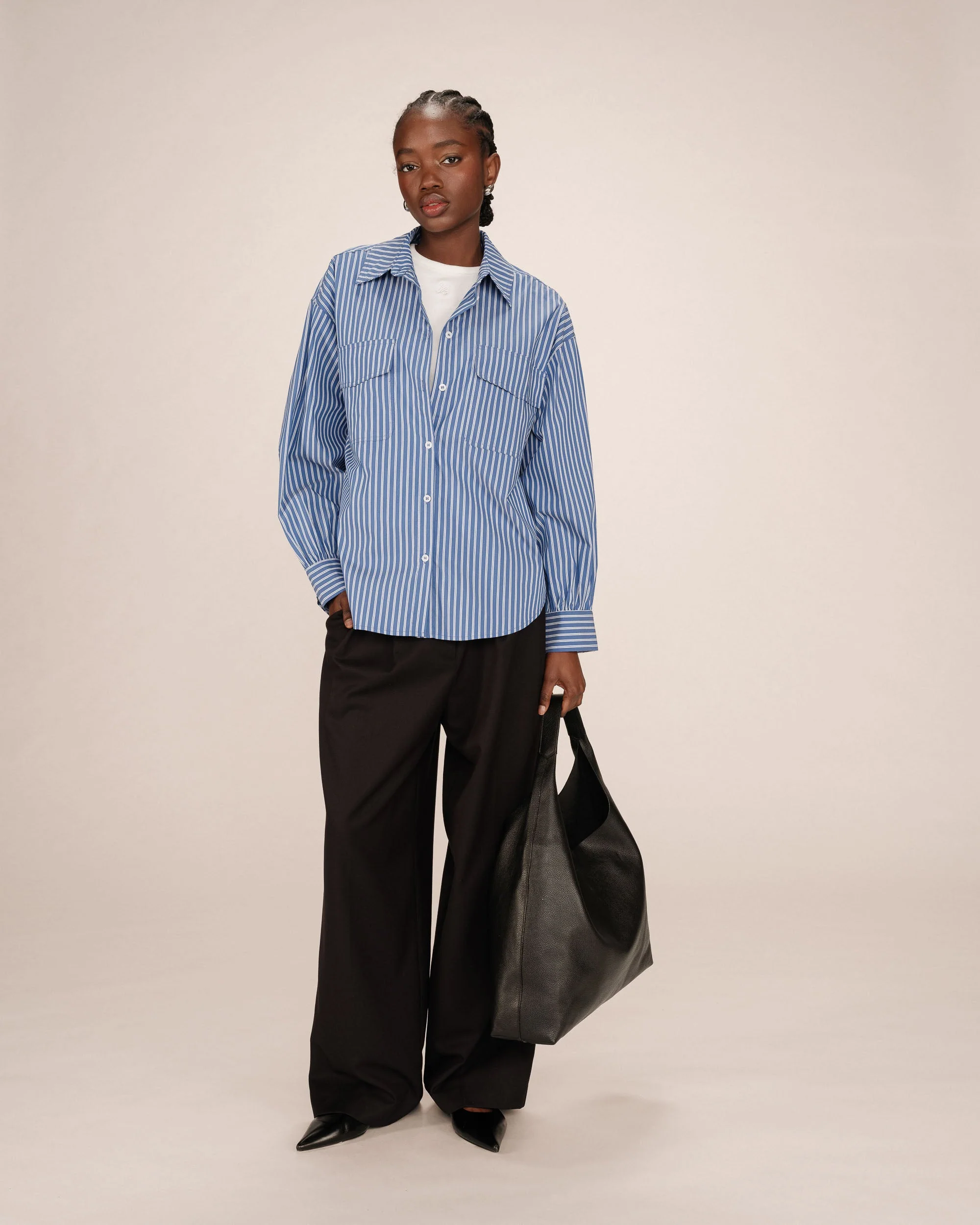 Chemise A Rayures Bleu Fossile Sorbet - Image 2