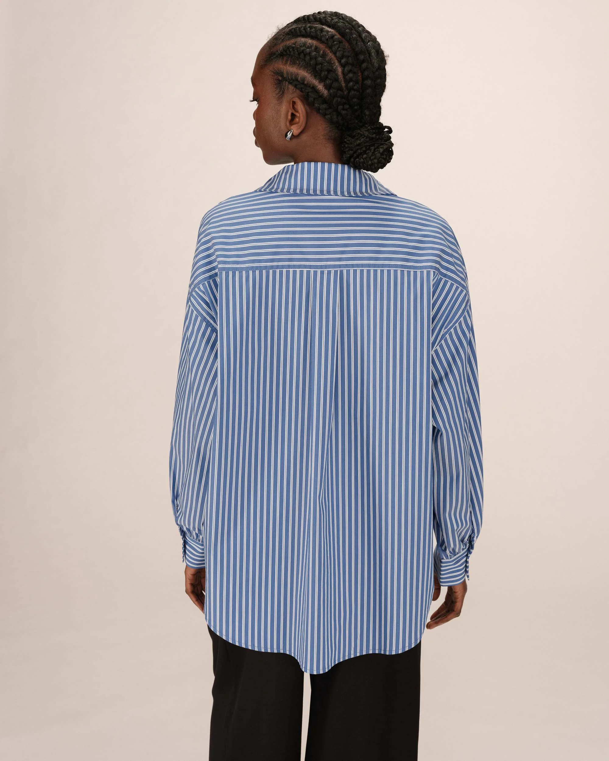 Chemise A Rayures Bleu Fossile Sorbet - Image 5