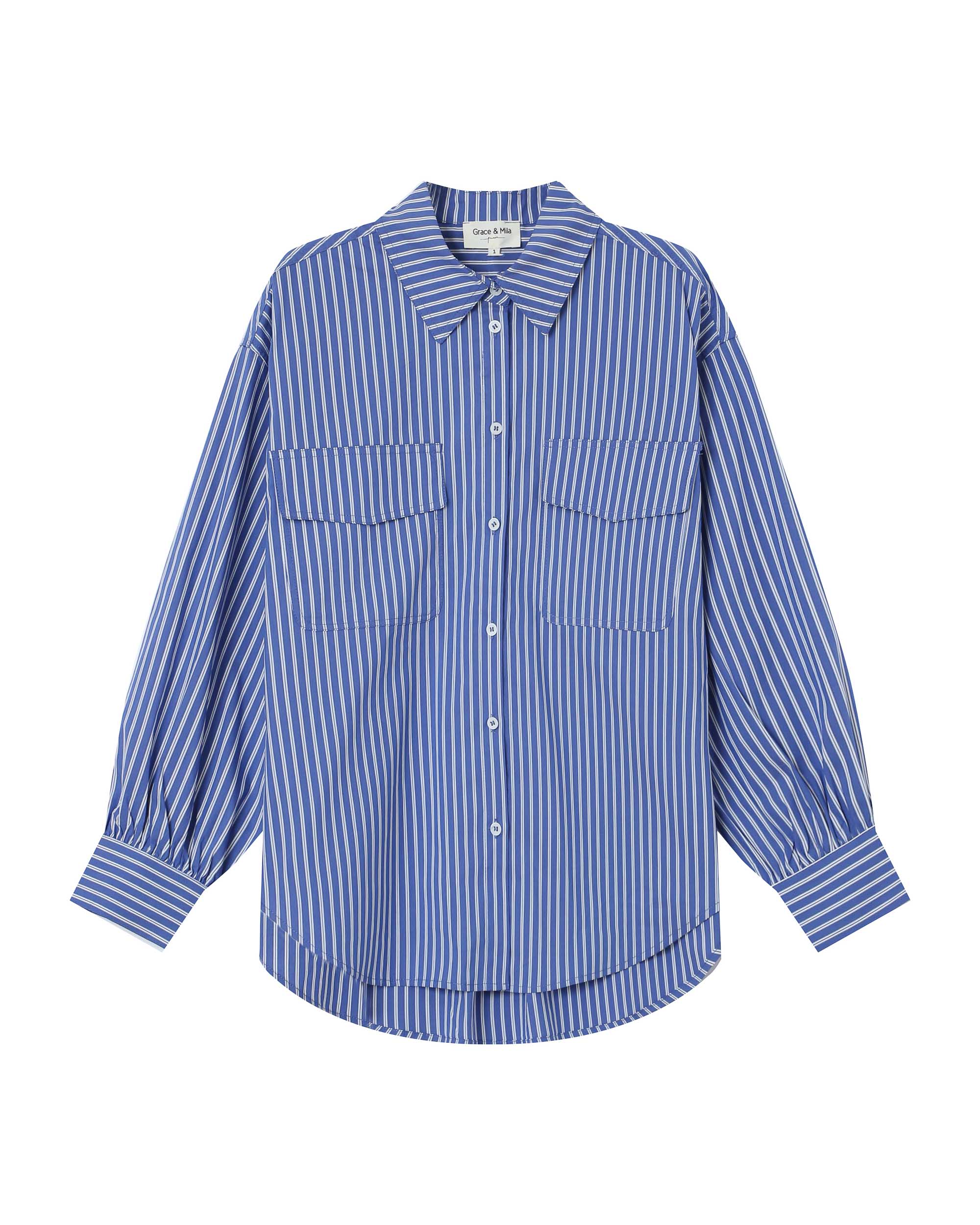 Chemise A Rayures Bleu Fossile Sorbet - Image 6