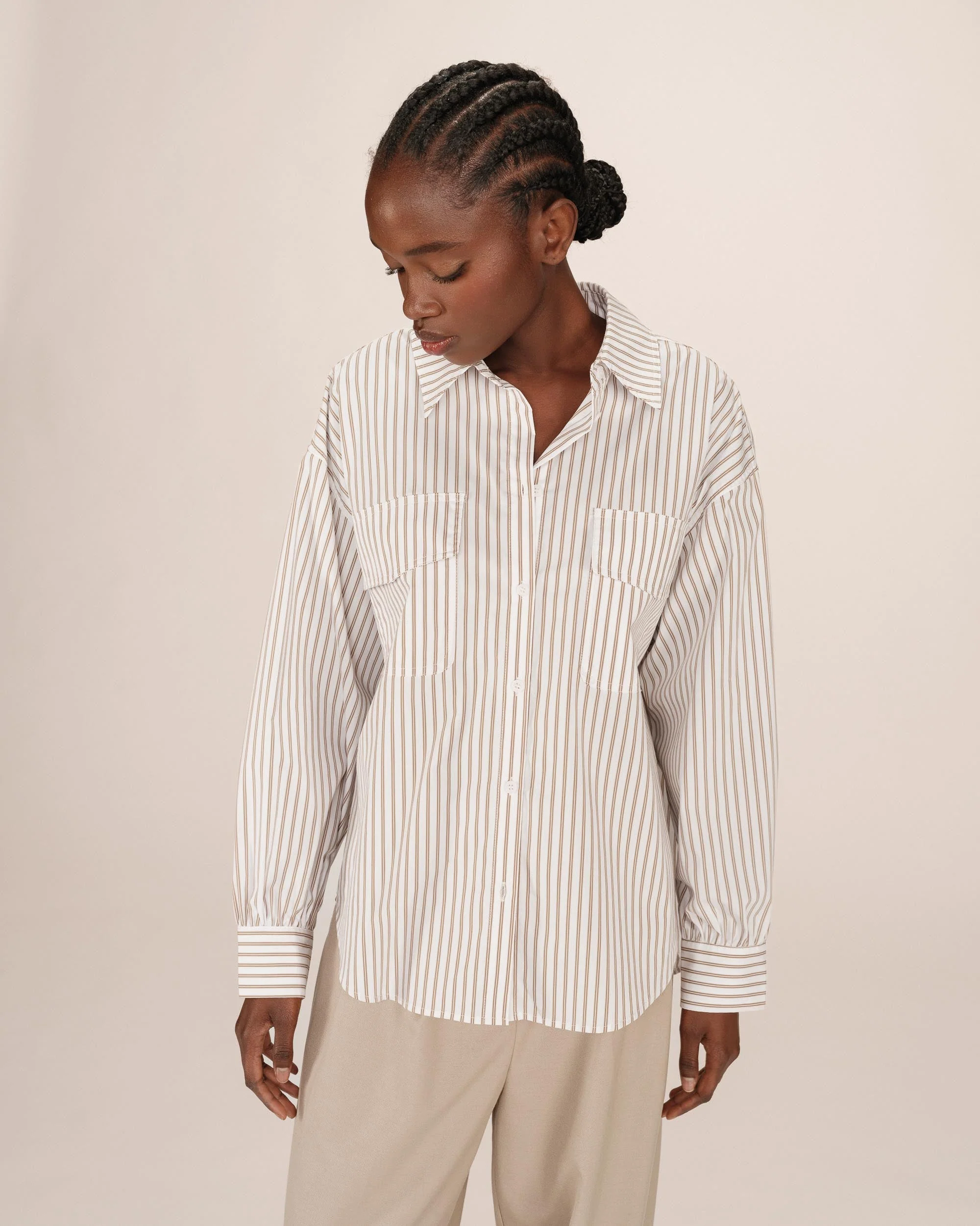 Chemise A Rayures Greige Sorbet - Image 2