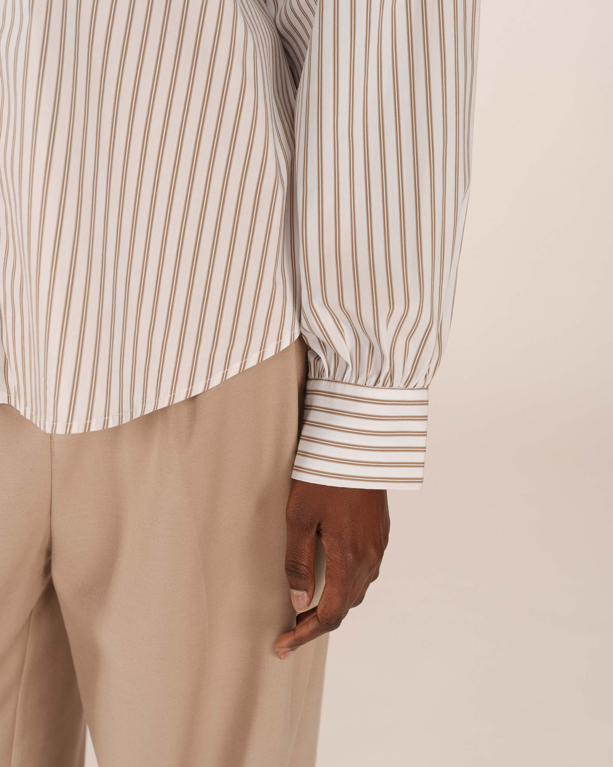 Chemise A Rayures Greige Sorbet - Image 4