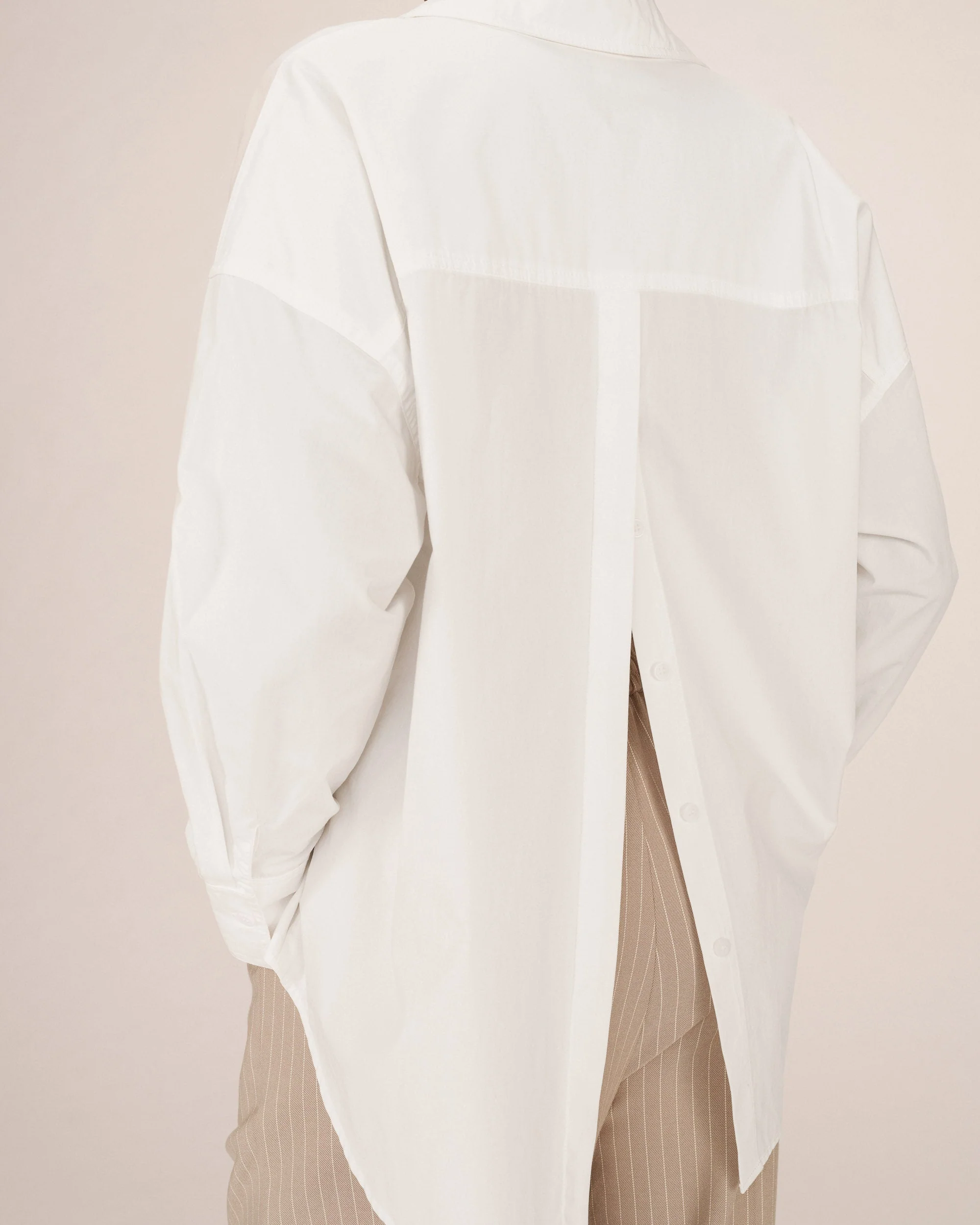 Chemise Droite Ecru Stripe - Image 4