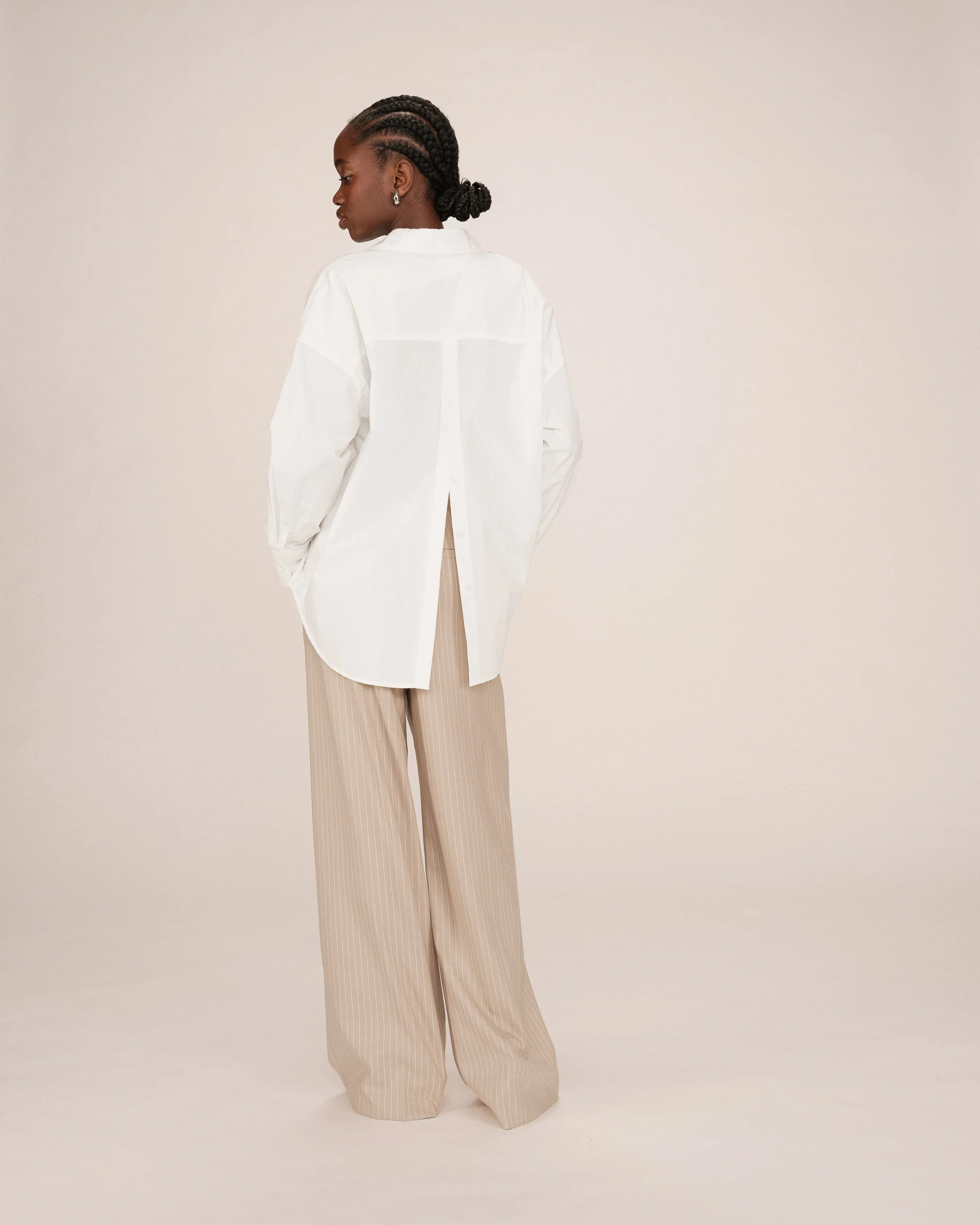 Chemise Droite Ecru Stripe - Image 5