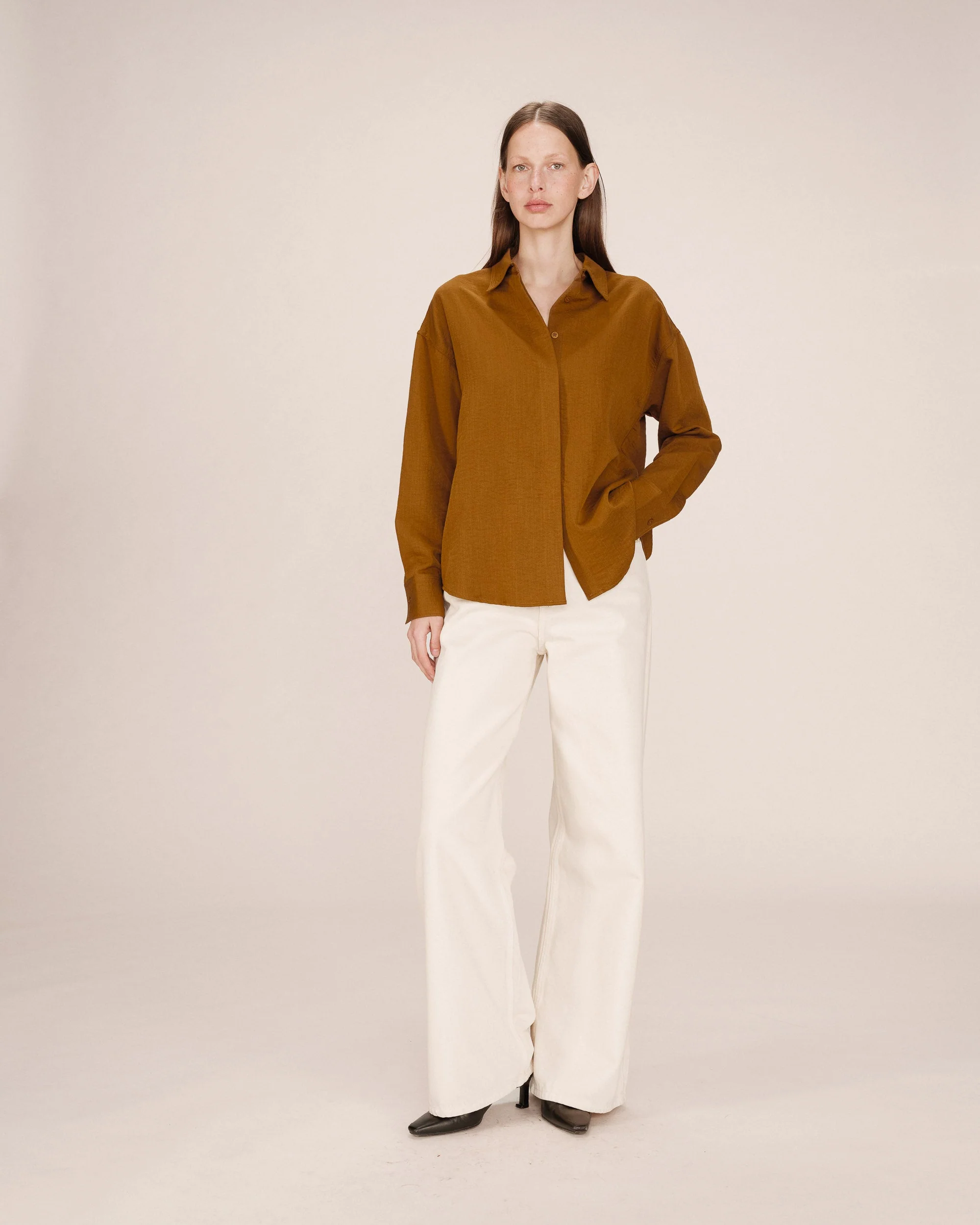 Chemise Droite Kaki Stripe - Image 3