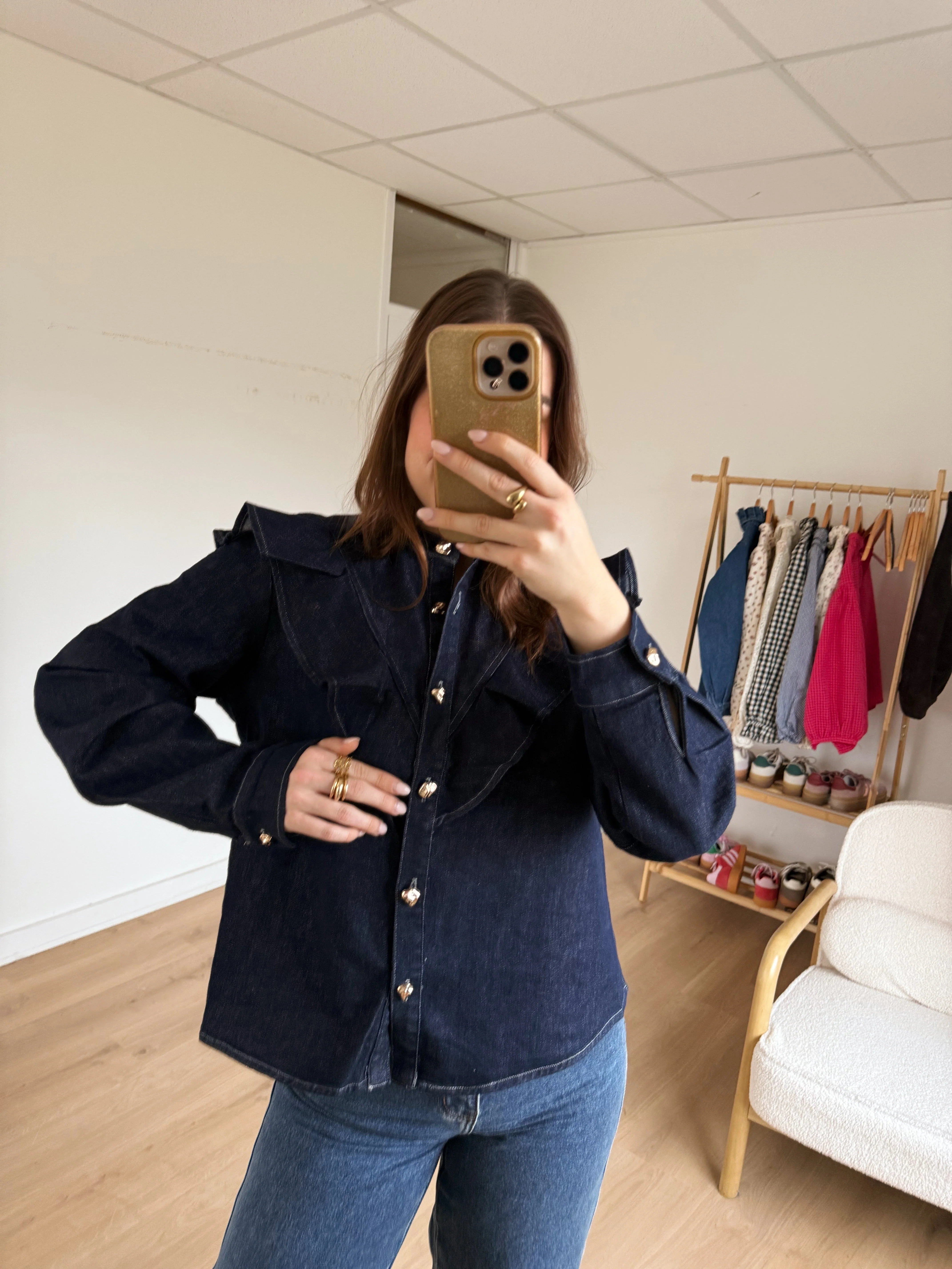 Chemise En Jean À Volants Elena - Image 10