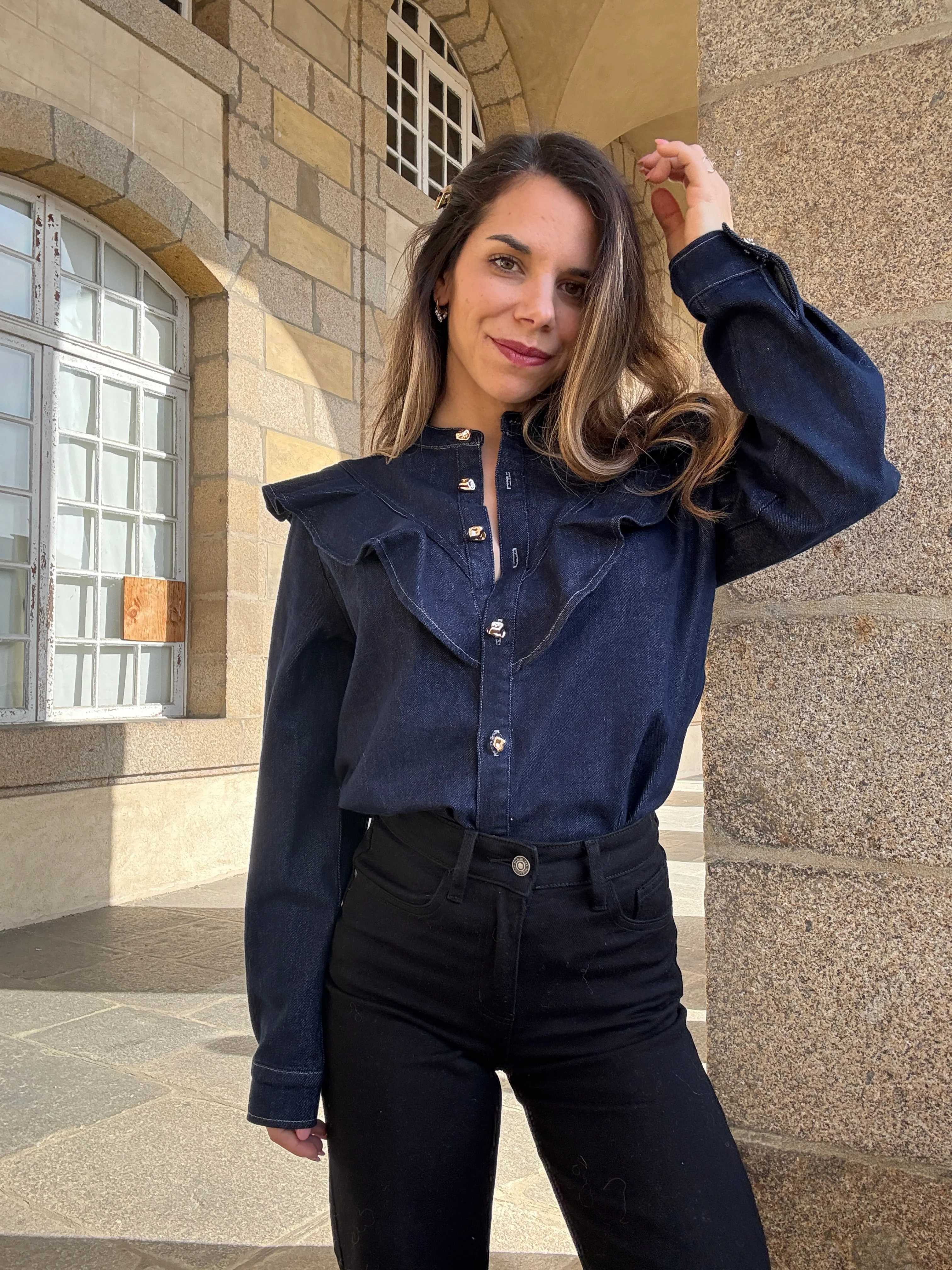 Chemise En Jean À Volants Elena - Image 2