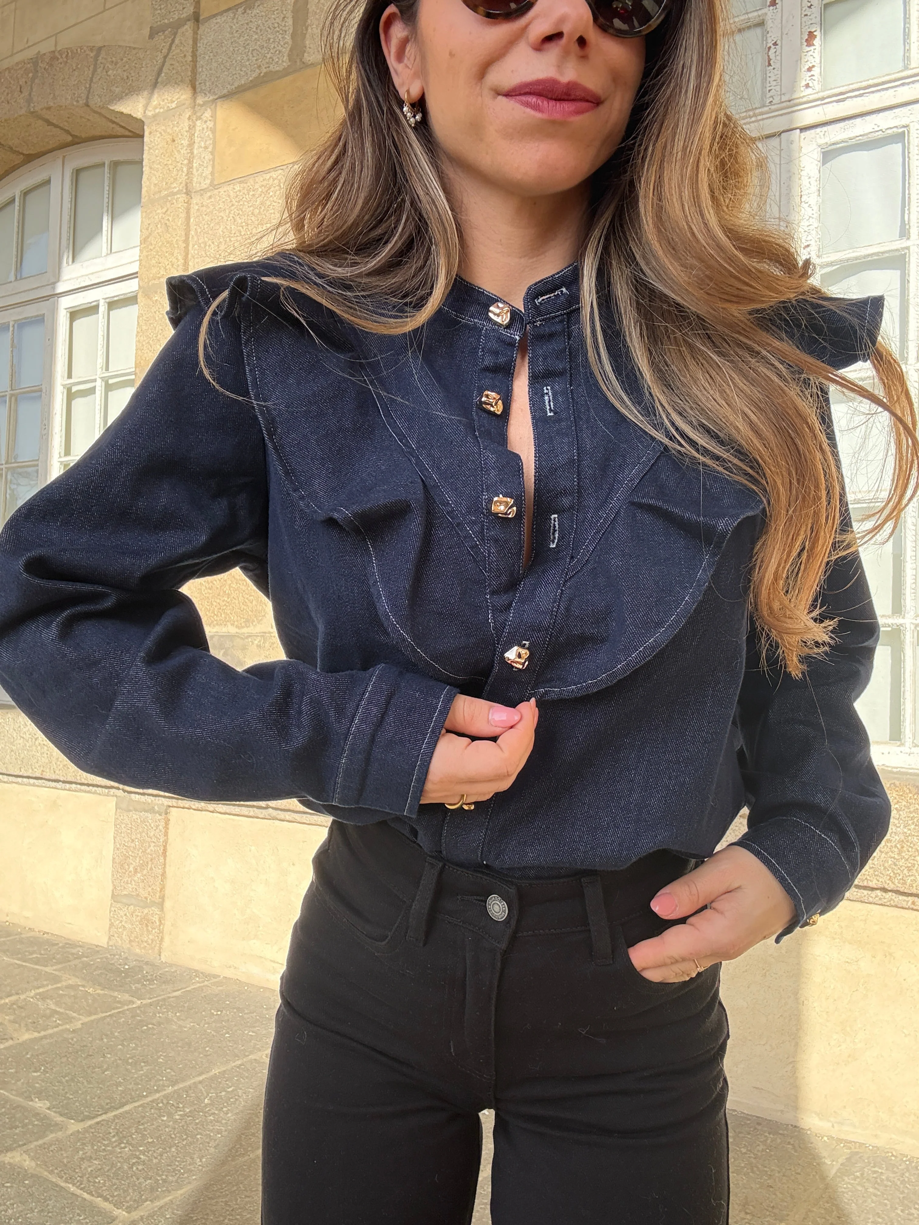 Chemise En Jean À Volants Elena - Image 6