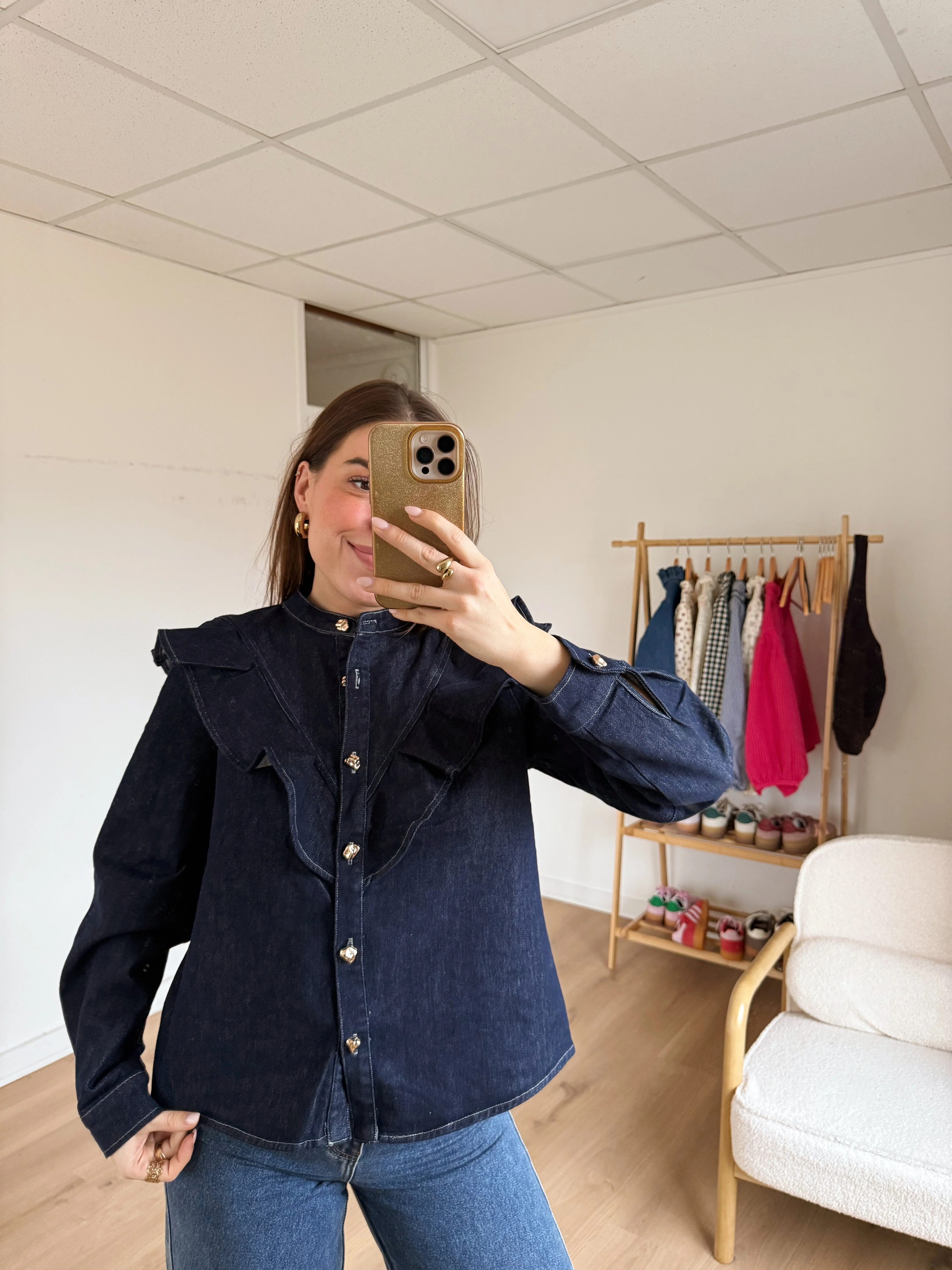 Chemise En Jean À Volants Elena - Image 9