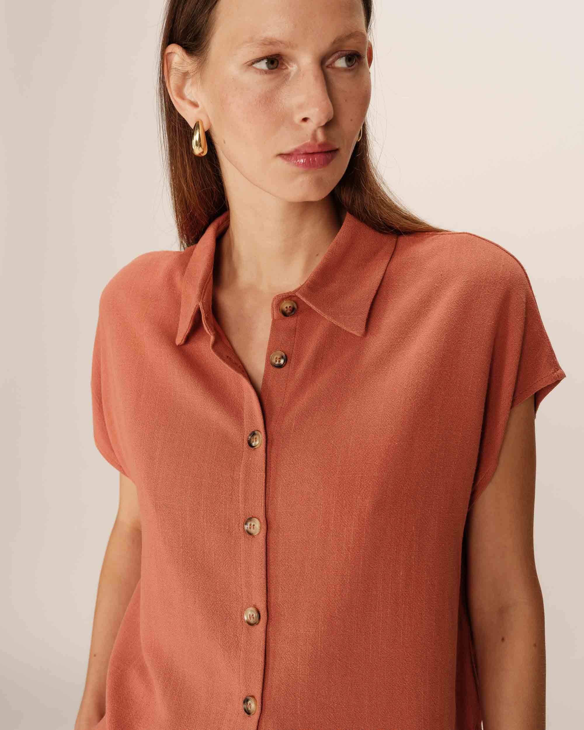 Chemise Perez - Terracotta - Image 2