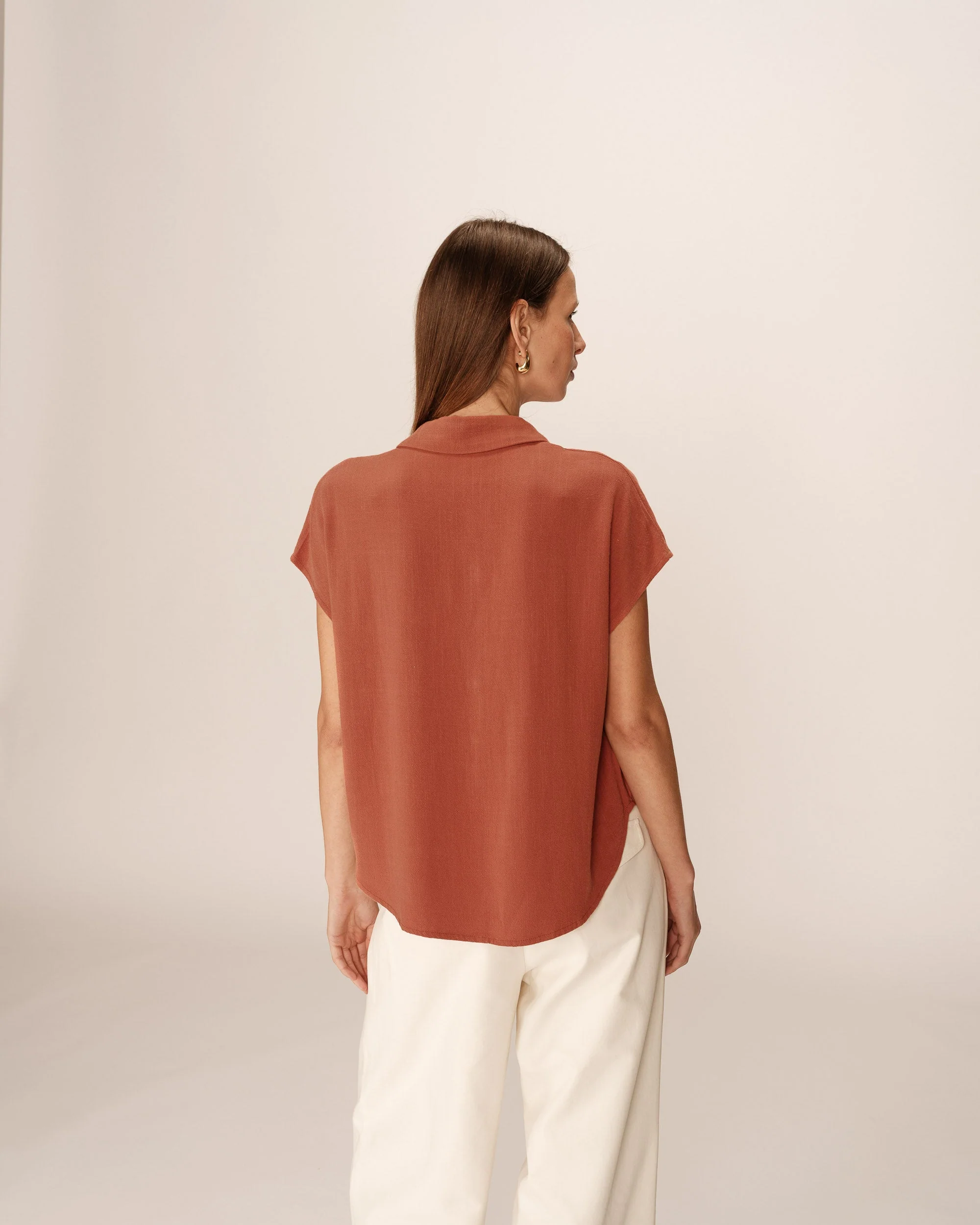Chemise Perez - Terracotta - Image 5