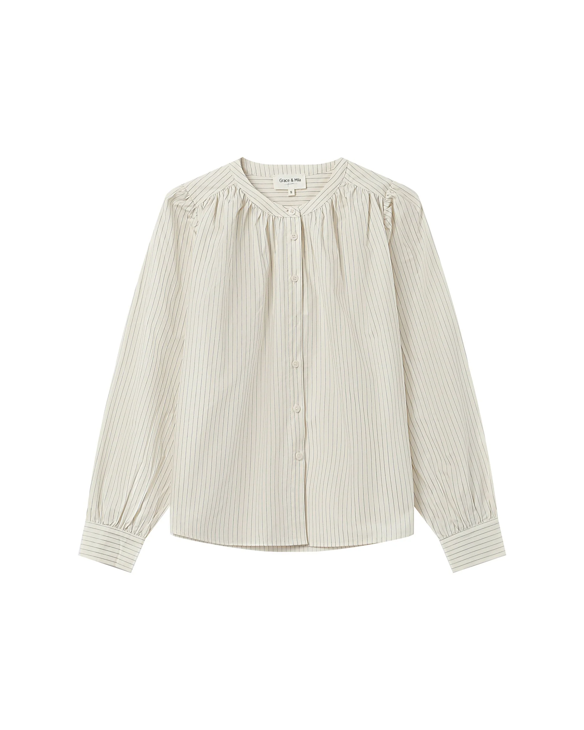 Chemise Rayee Ecru Sissi - Image 6