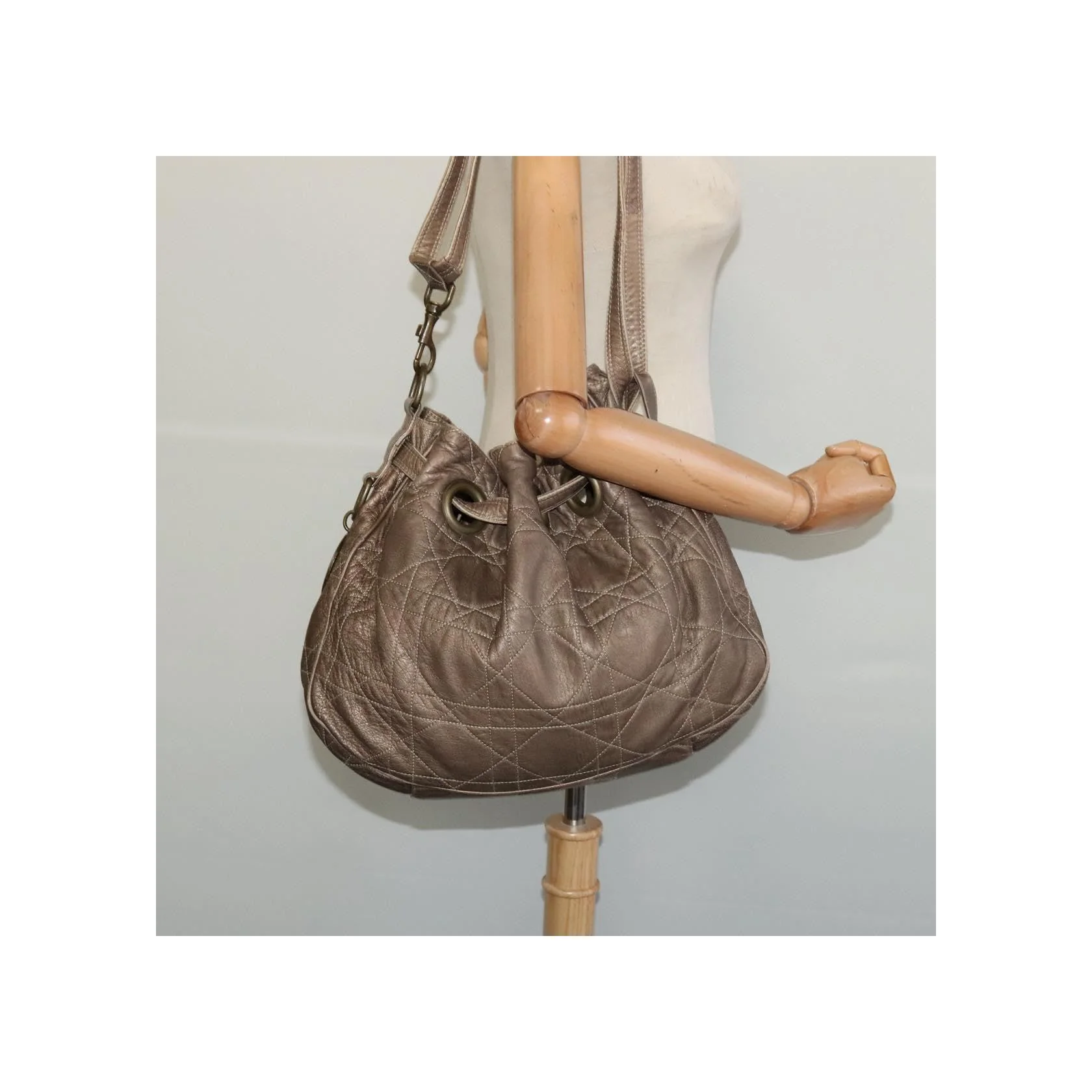 Sac Seau À Cordon Christian Dior - Brown - Image 16